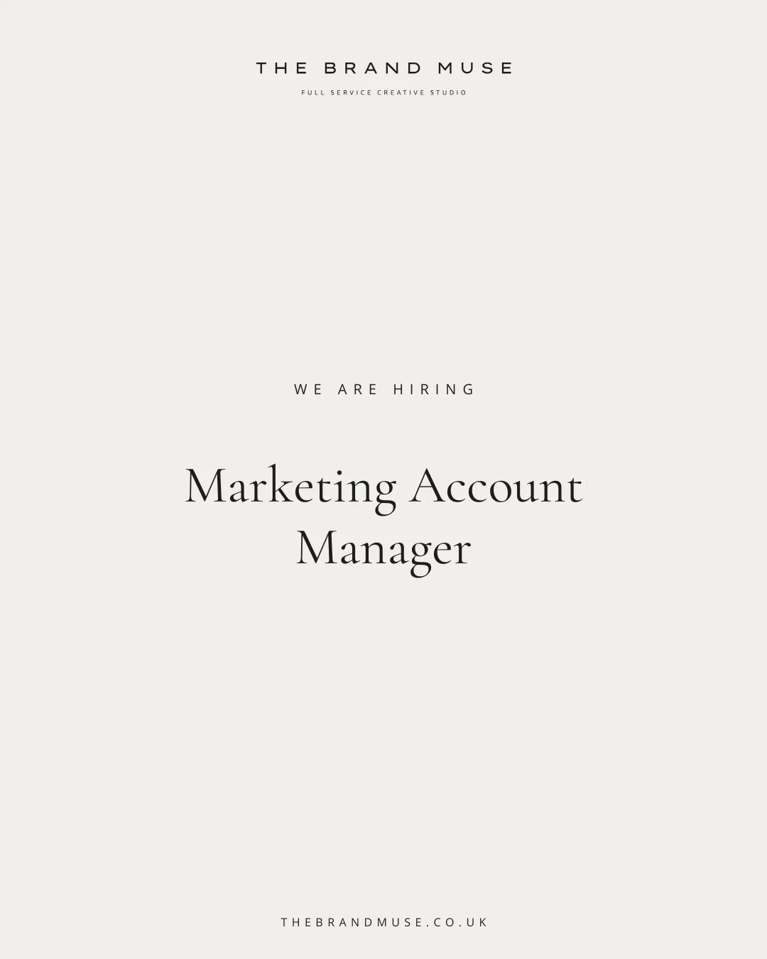 Following a successful year, we&rsquo;re growing the team in 2026, starting with a Marketing Account Manager.⁠
⁠
We&rsquo;re looking to bring this role into the studio in Q1, so if you&rsquo;re enjoying a festive break and quietly considering a chang