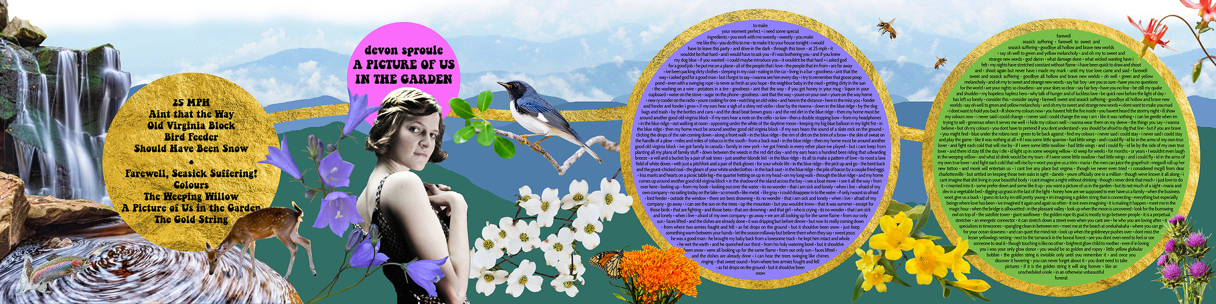 Spec album artwork for the compilation album "A Picture of Us In The Garden" by Devon Sproule.