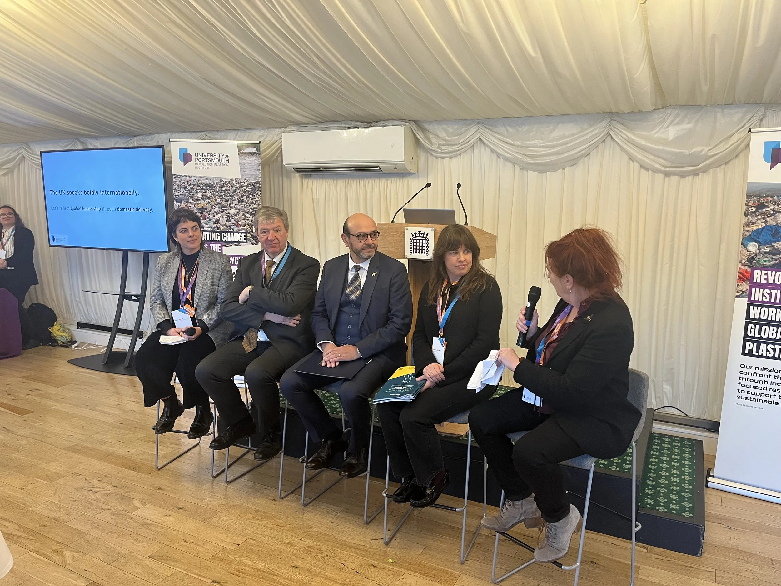 Leaders gather at UK Parliament to strengthen action on plastic pollution