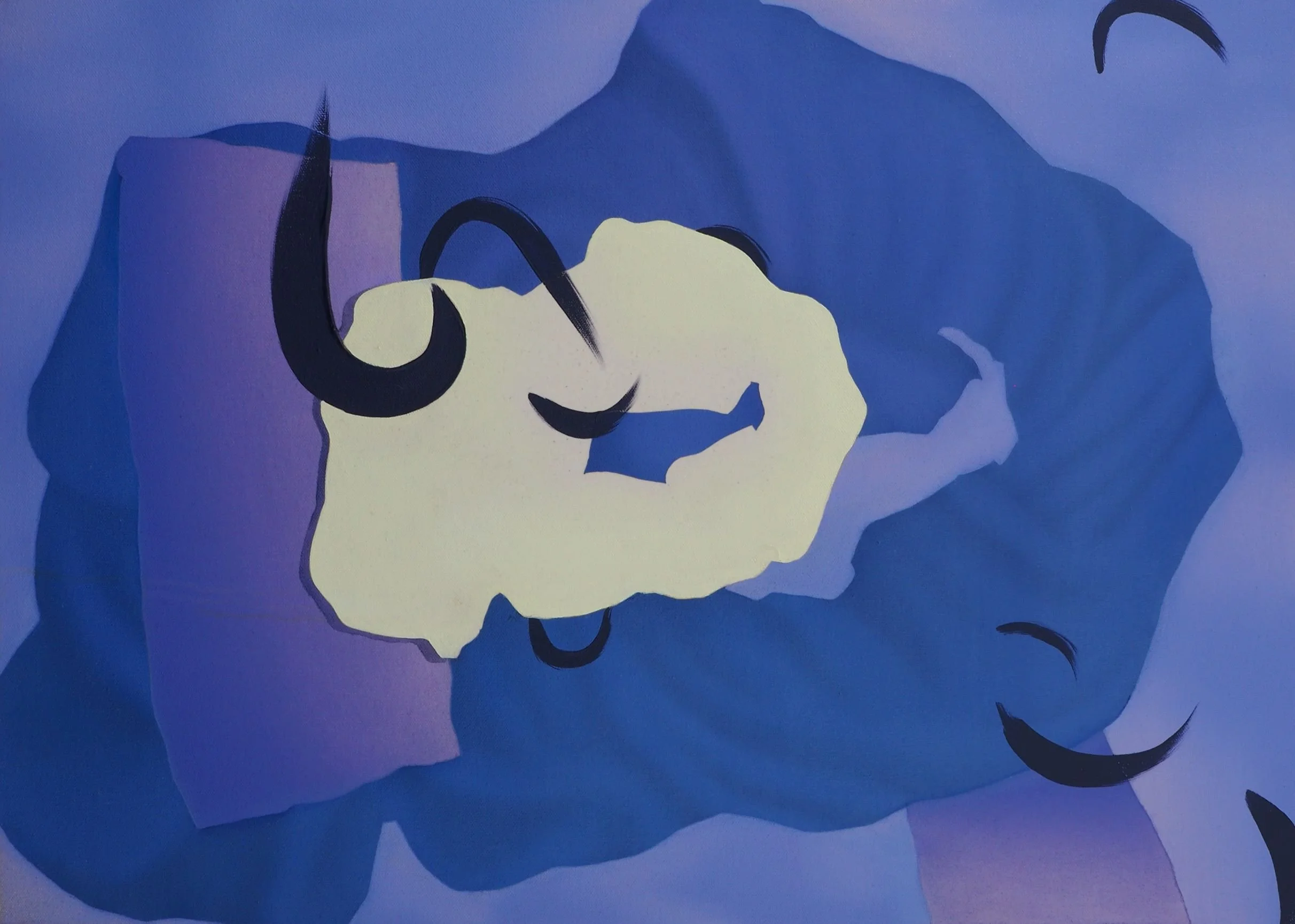 Leave to Rest (2021), oil and acrylic on canvas, 70 x 50cm