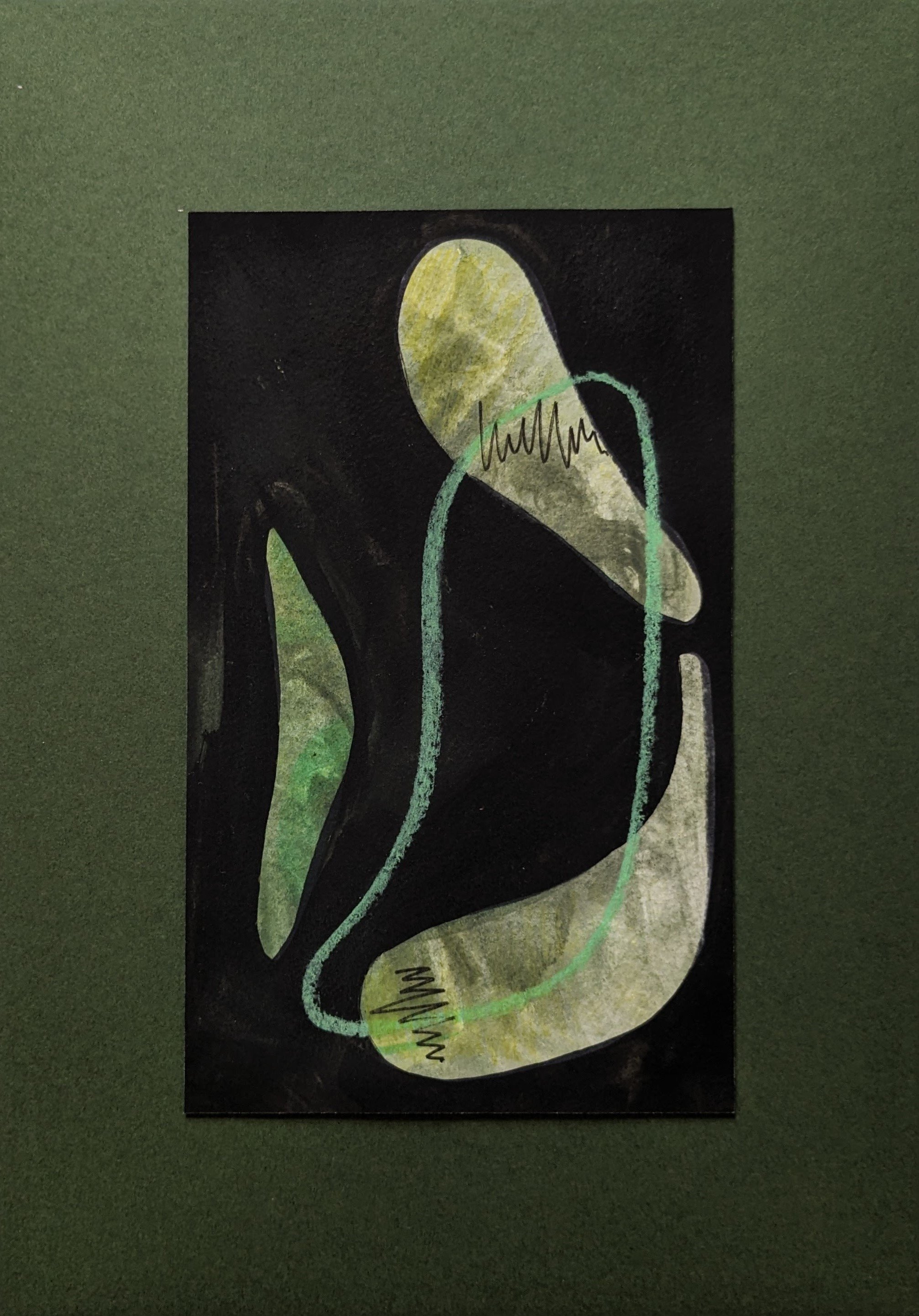 Perpetual Motion, mixed media on paper
20 x 12.3cm (A4 mount)