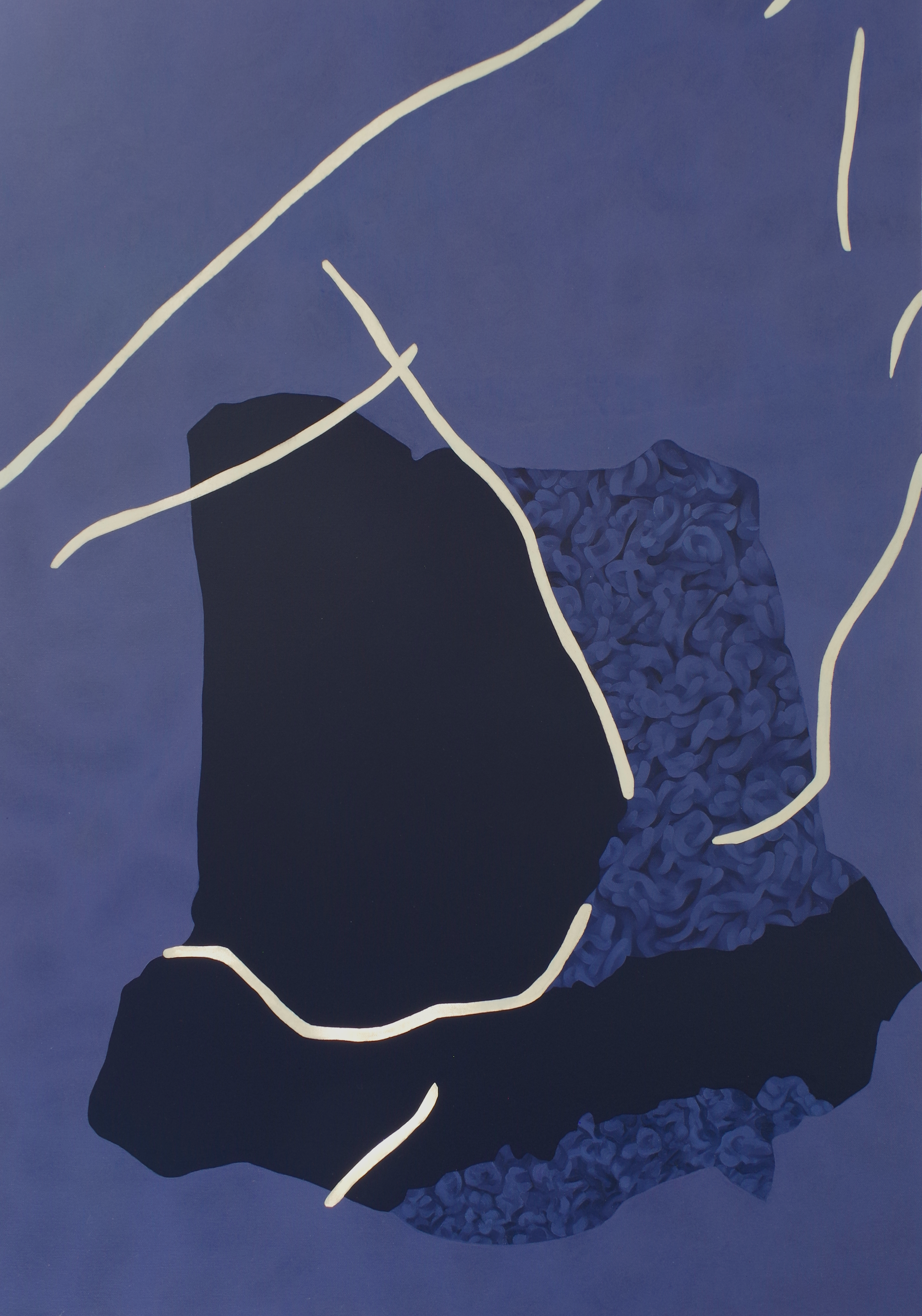 Tying Knots (2020), oil and acrylic on canvas, 100 x 70cm