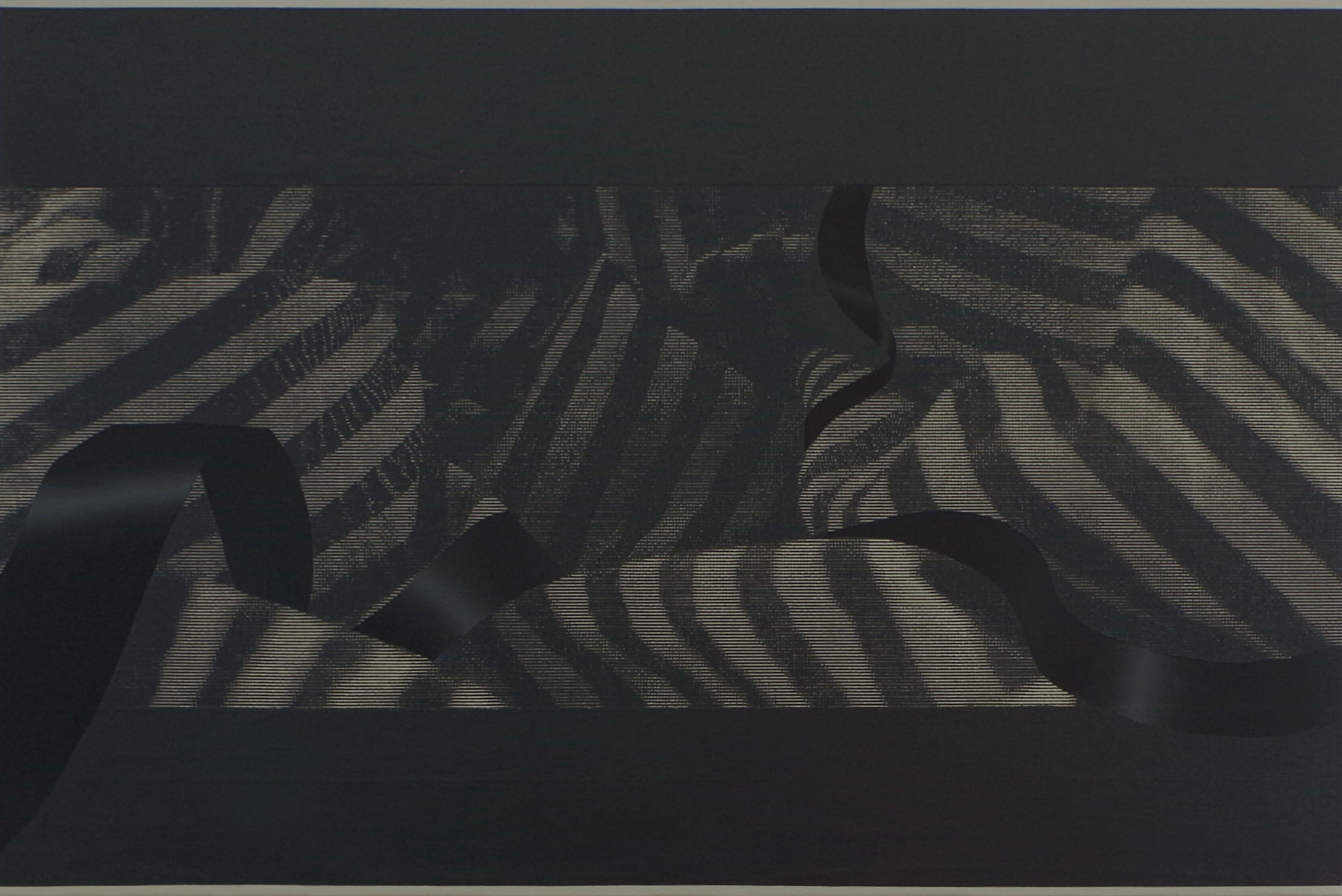 Meet in the Middle (2018), oil and acrylic on linen, 50 x 75cm