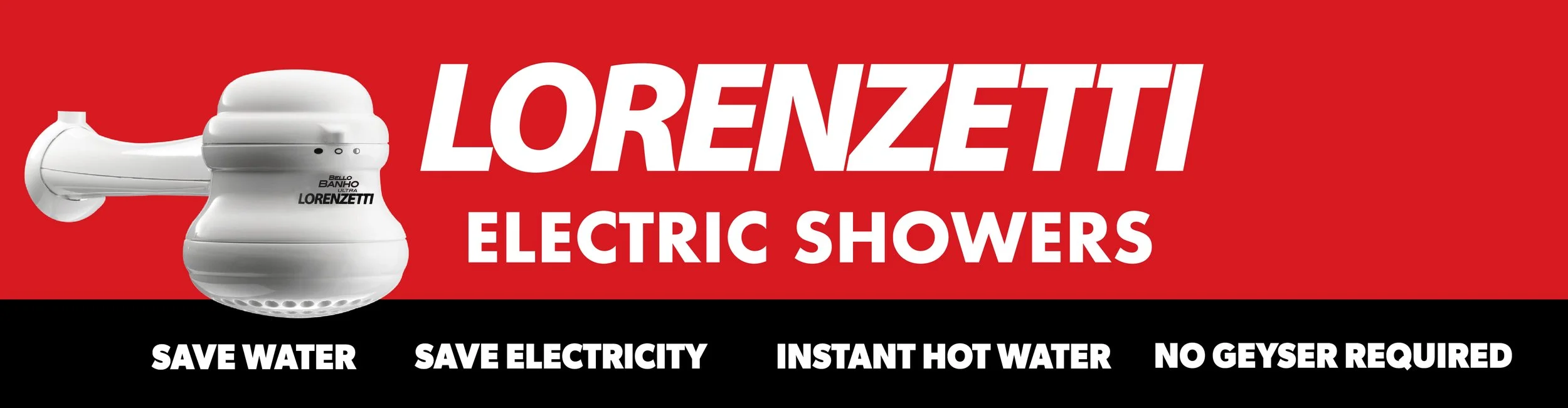 Embrace Electric Shower Heads — Lorenzetti South Africa Lorenzetti
