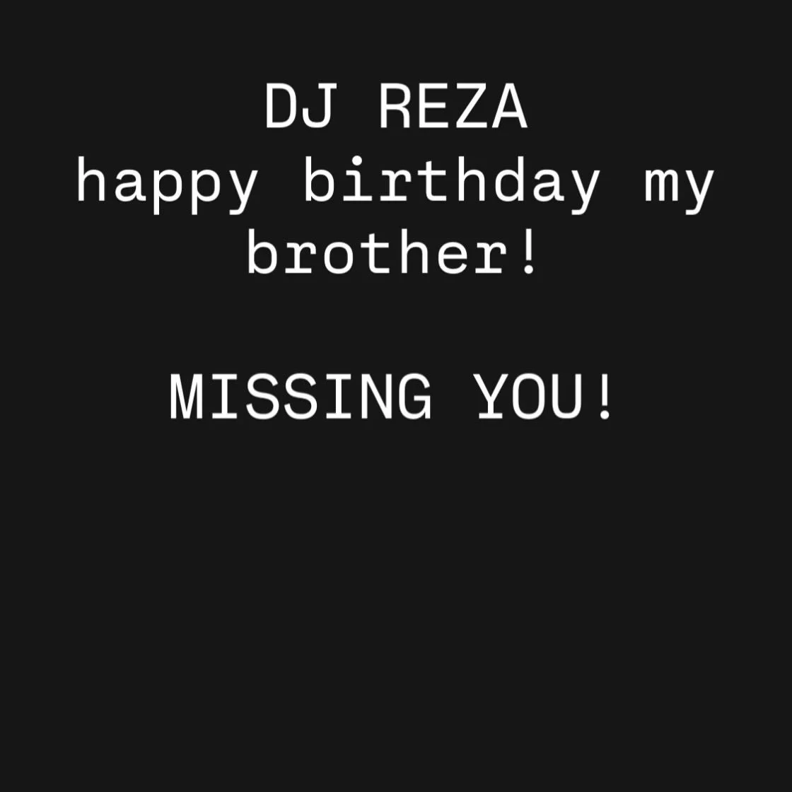 Happy Birthday to the great
 @rezagerami 
I will continue to celebrate your life and spirit!

We all miss you and love you!

Until the next song&hellip;.

@bearwho 
#bigbear