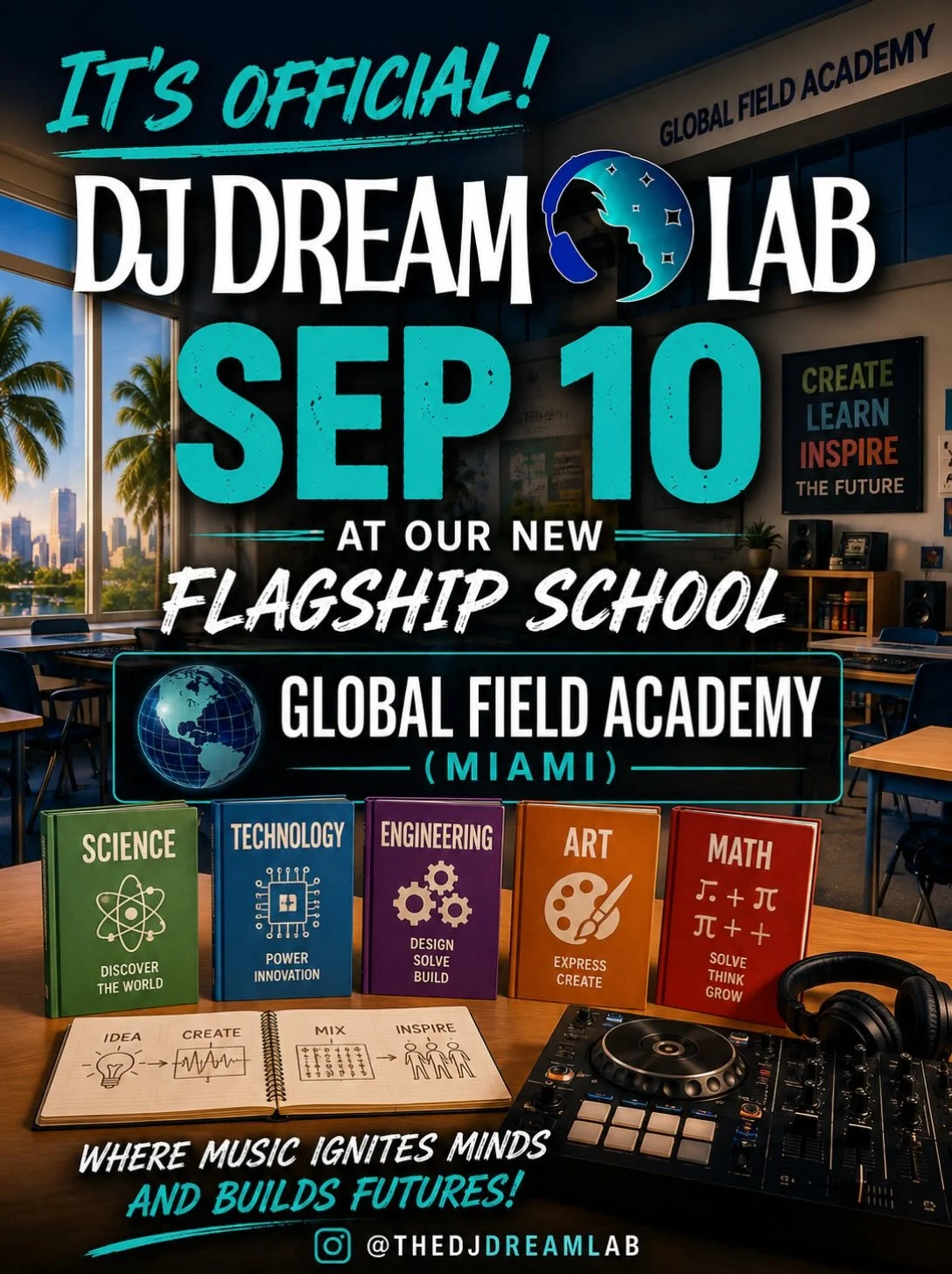 I&rsquo;ve spent my life around music, DJ culture, creativity and technology &mdash; and now I get to bring all of it into the classroom.

I&rsquo;m incredibly excited to begin this new chapter as the creator and founder of DJ Dream Lab&trade;, bring