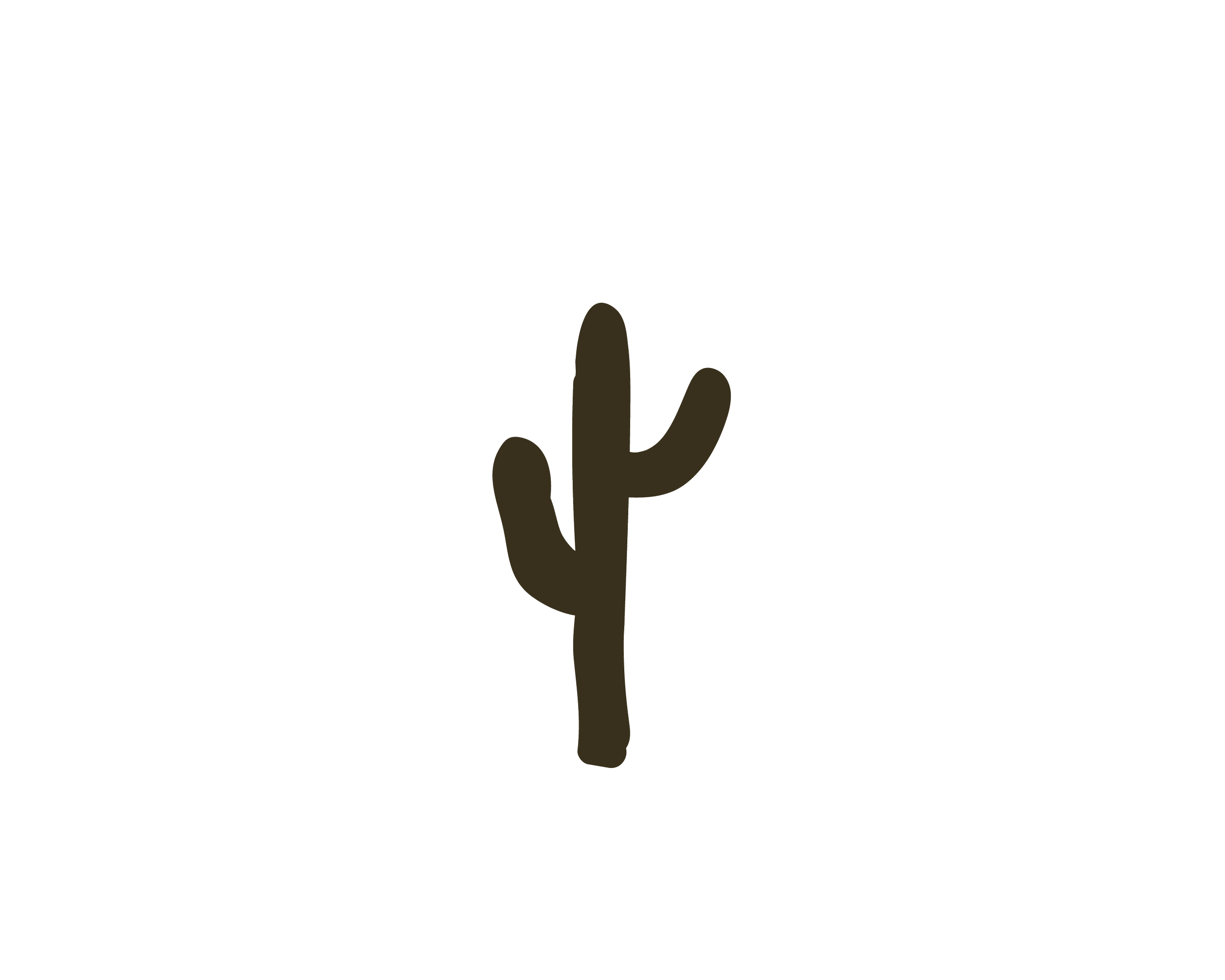 Illustration of a cacti plant with a black background.