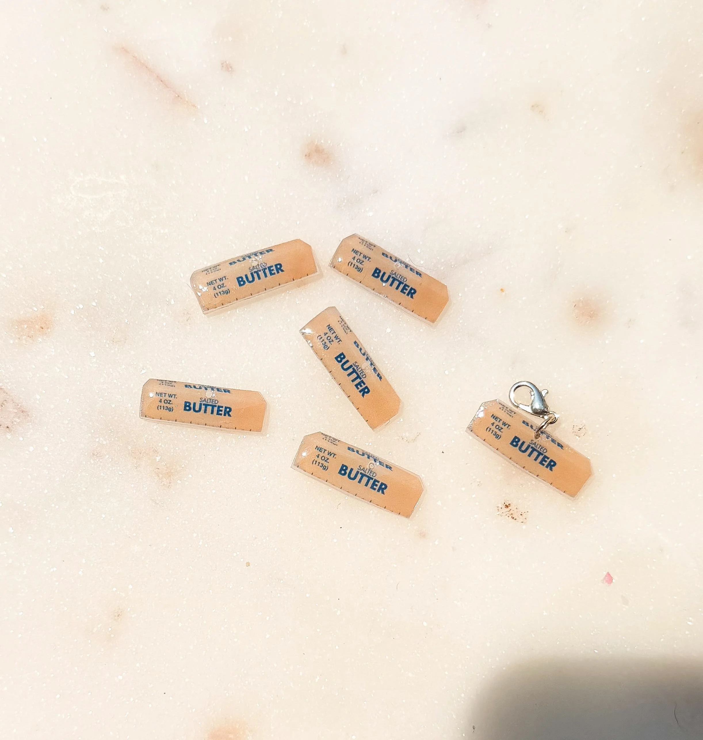 You butter believe these are handmade! Everything is butter with charms 😅 sorry but I&rsquo;m on a roll 🧈🥖 this was a custom order of charms. They said butter and I didn&rsquo;t ask any questions 🤷🏻&zwj;♀️ #charms #charmbar