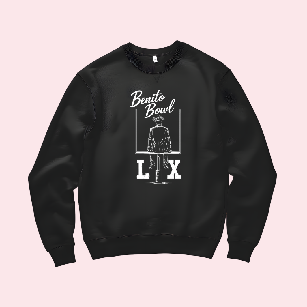 Black "Benito Bowl" Crewneck