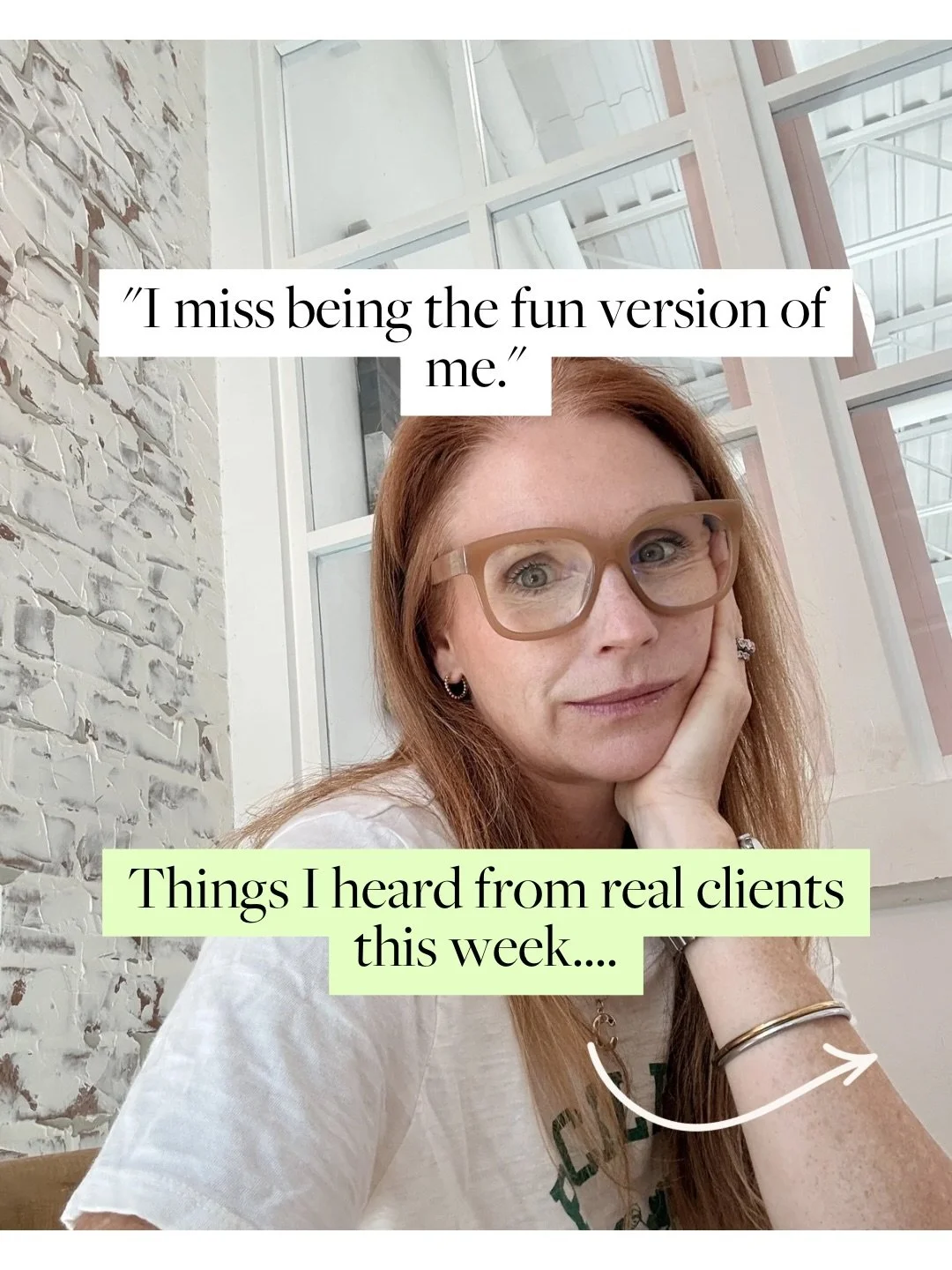 This is what I&rsquo;m actually hearing right now.

It&rsquo;s not the symptom list.  Its the identity piece. The capacity piece. 

The &ldquo;I used to handle everything and now a Tuesday can take me out&rdquo; piece.

Drop a 🤍 if you needed to hea