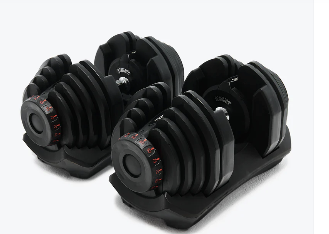 set of 2 adjustable dumbbells