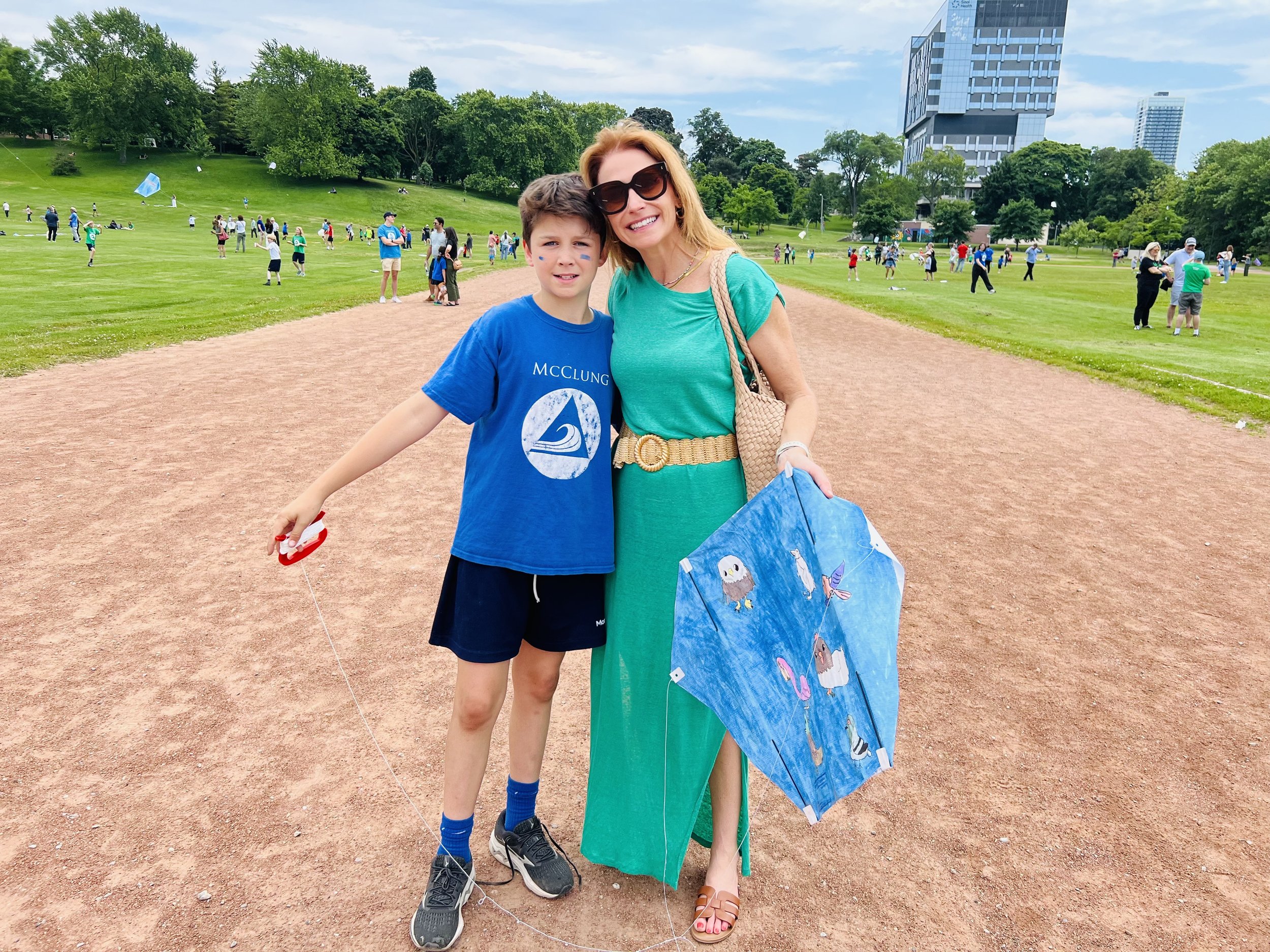 photo of christie and her son Sullivan at the annual Montcrest Kite Day