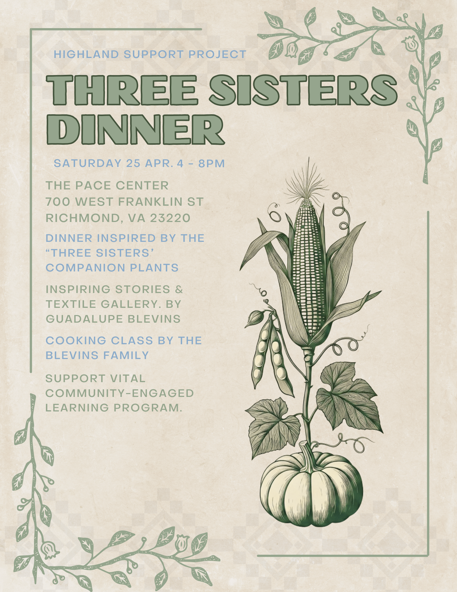 Three Sisters Dinner - A Gathering for Global Women's Health