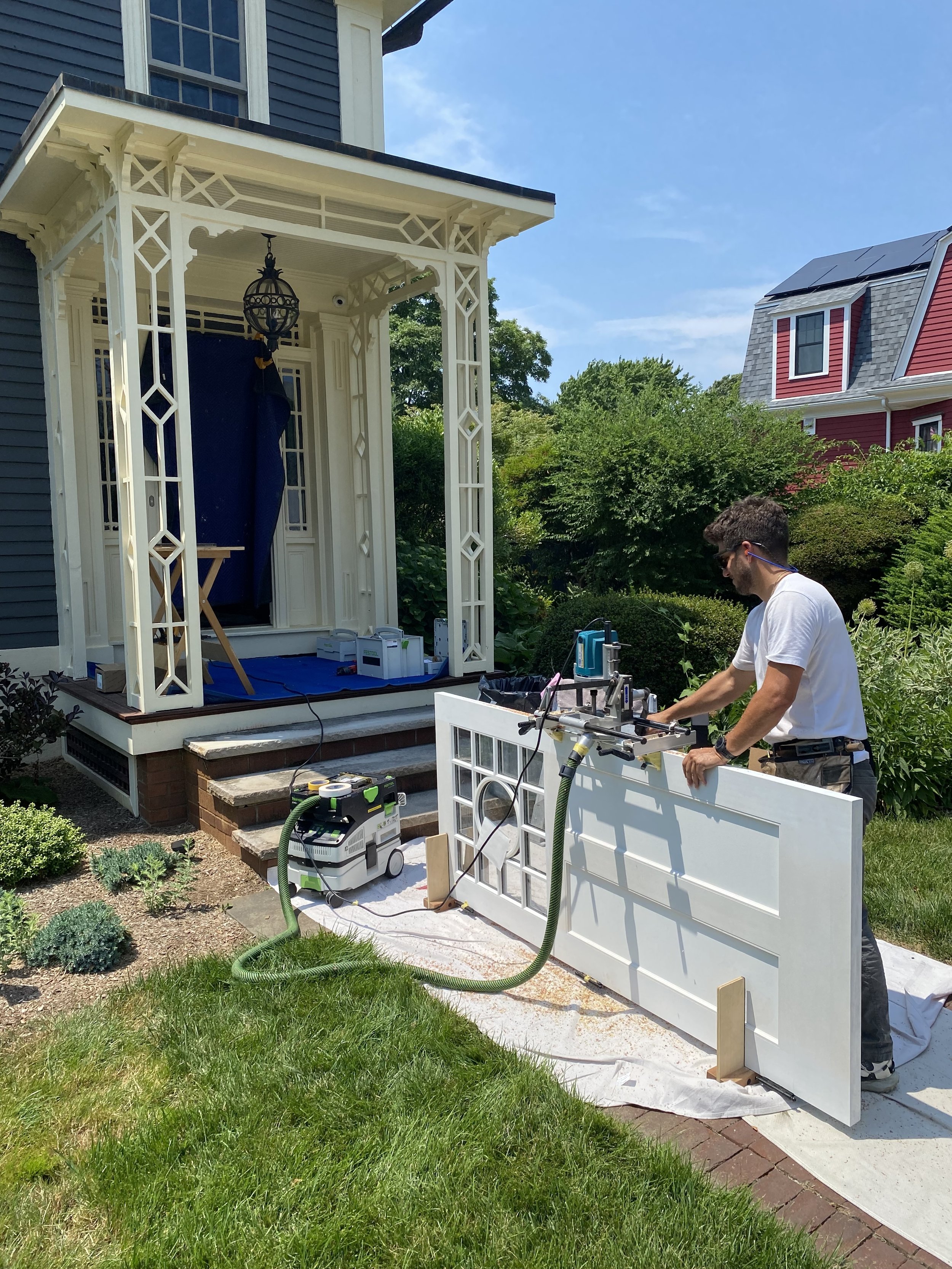 A New Door, Same Jamb job with a Mortise Lock Hardware installation add-on.