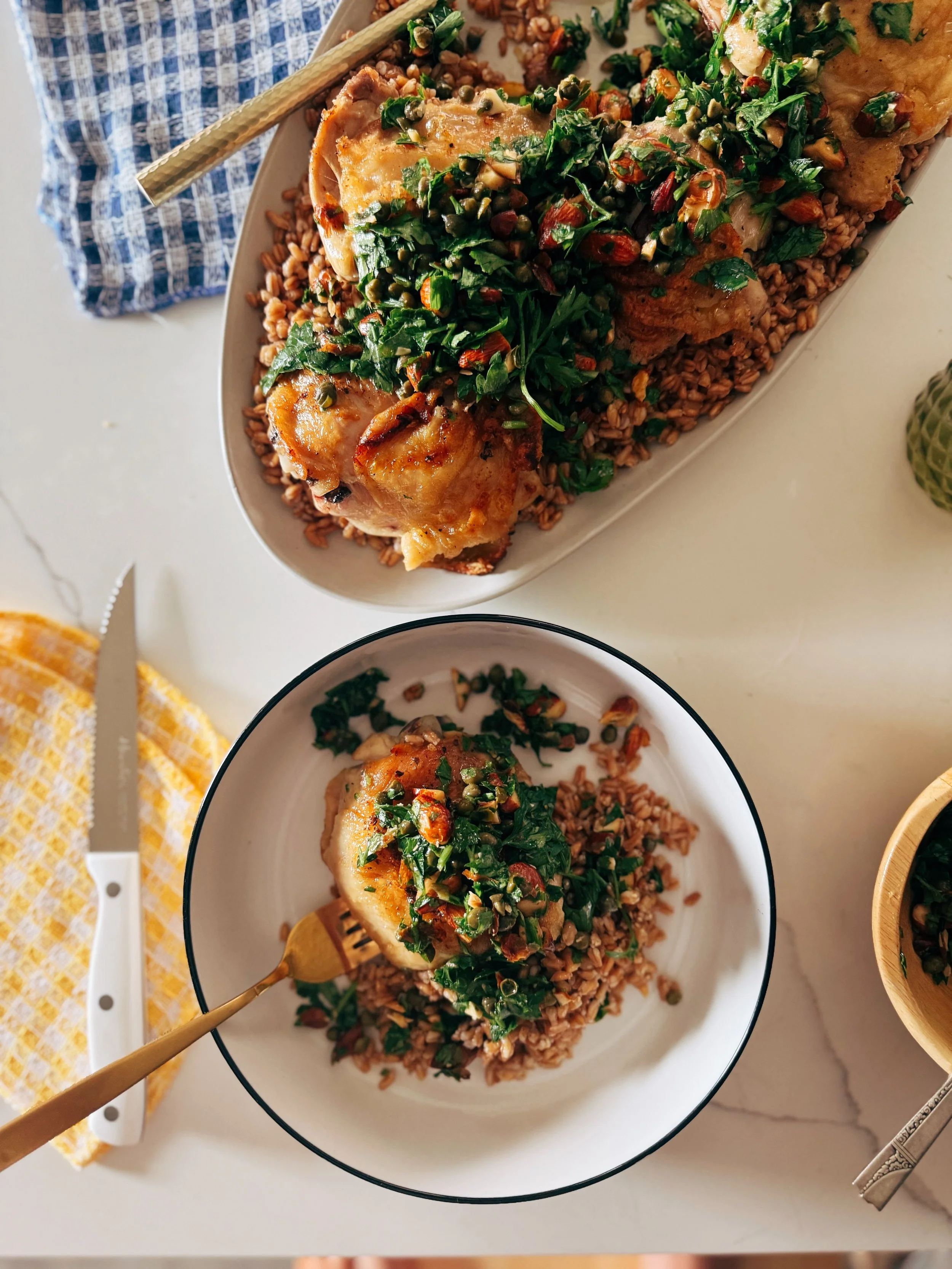 Chicken thighs + farro TABLE.jpg