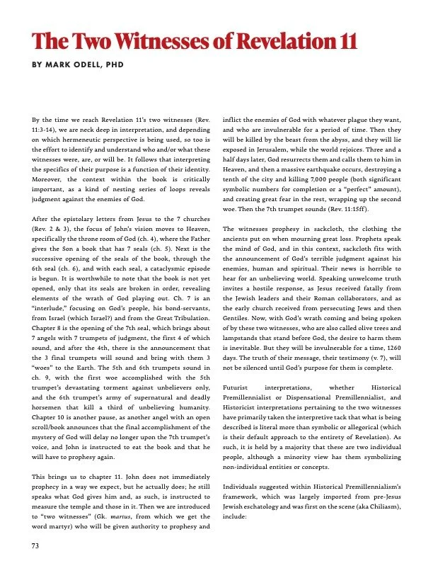 The Two Witnesses of Revelation 11