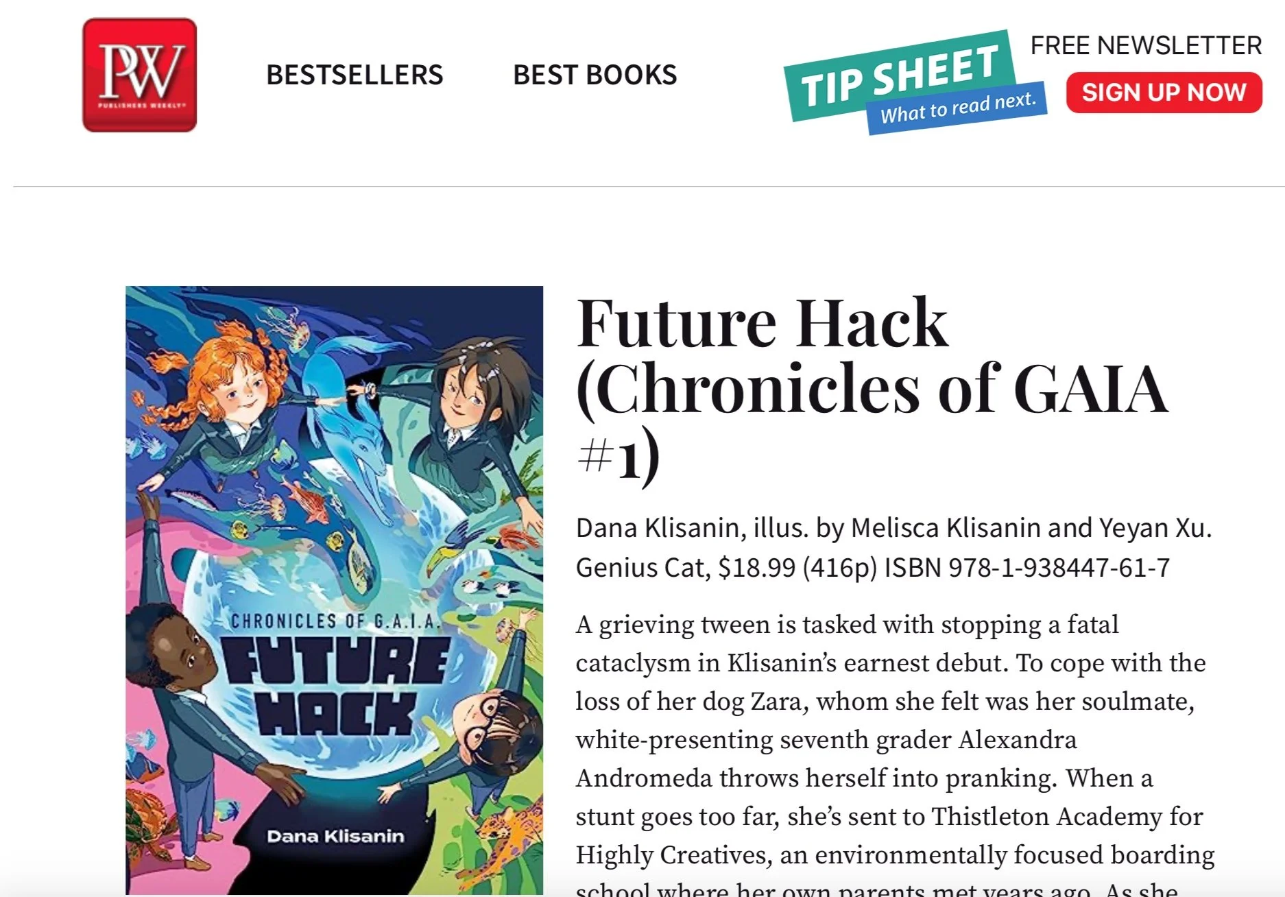 Future Hack- Publishers Weekly Review