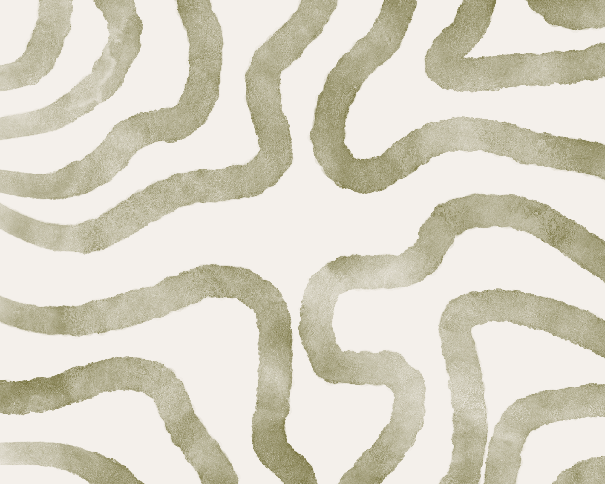 Abstract pattern of wavy, irregular lines in shades of beige and olive green on a light background.