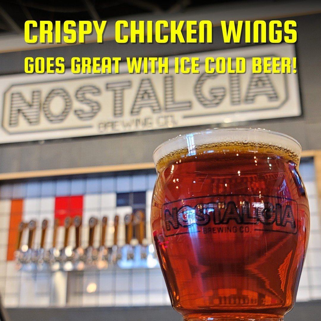 🍻✨ Wild Wing Wednesday Alert - 8 Wings for $8! ✨🍻

Craving something special? Dive into our crispy, mouthwatering wings, and wash them down with a pint of your favorite brew or try something new!

#WildWingWednesday #NostalgiaBrewing #ItsAboutTheBe