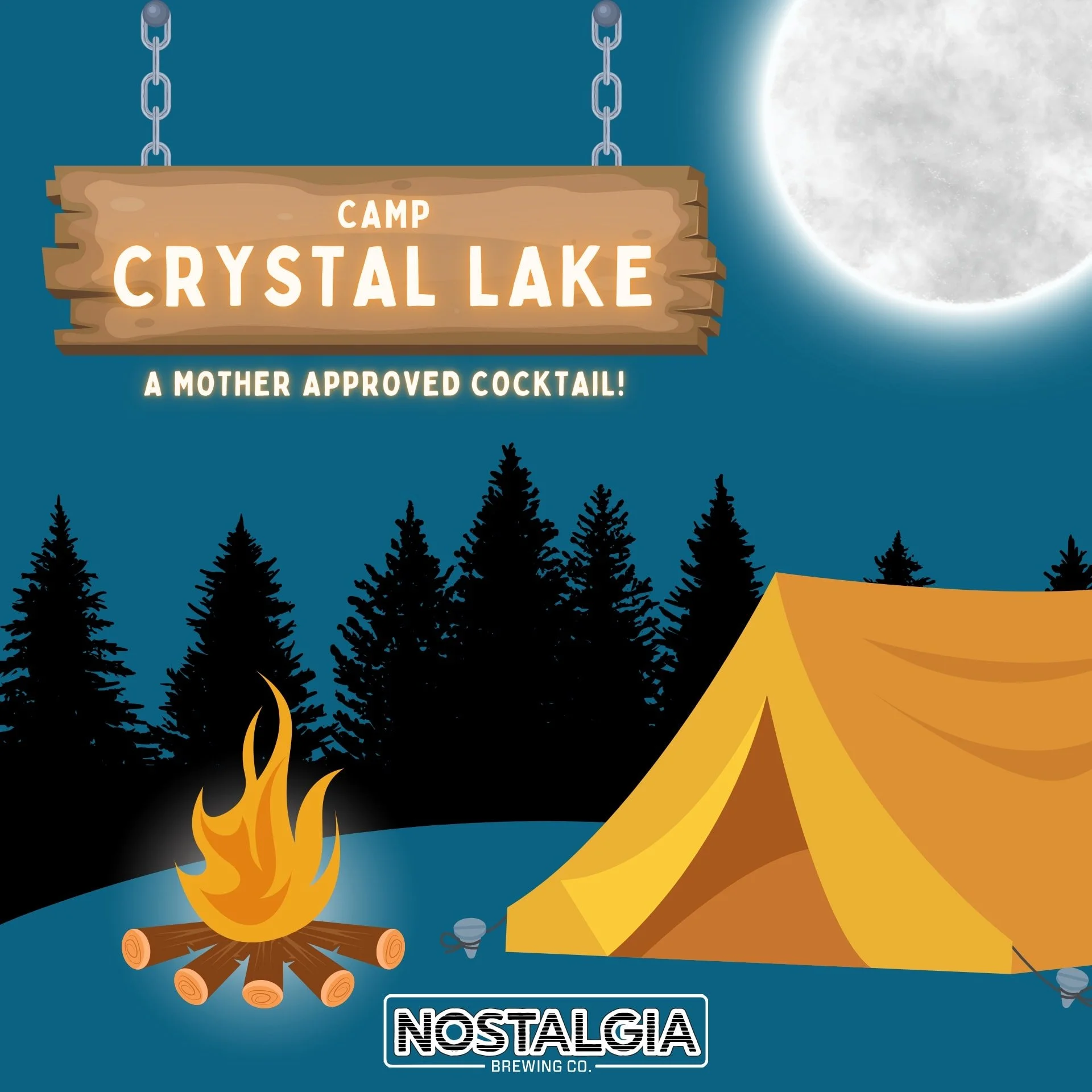 Something&rsquo;s lurking at the bar season&hellip; 👀💀

Our Camp Crystal Lake cocktail is a dangerously good mix of cherry vodka, blue curacao, lime juice, and a hauntingly slow grenadine drizzle. 🍒🌙

Mother approved &mdash; but maybe don&rsquo;t