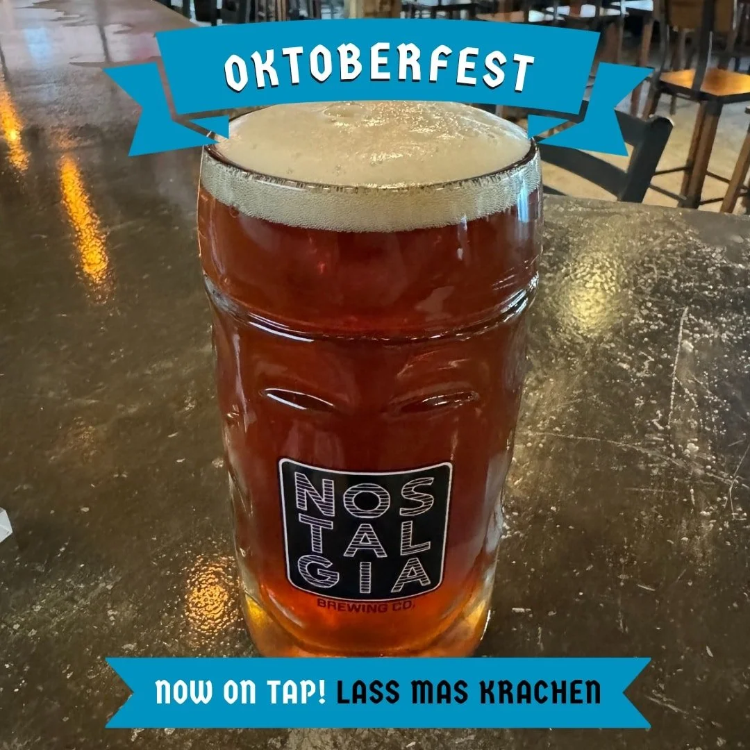 🇩🇪 The Oktoberfest spirit is still going strong at Nostalgia! 🍺

Our Lass Mas Krachen Oktoberfest is the perfect pour for fall &mdash; smooth, malty, and full of that classic German festbier character. At 5% ABV, it&rsquo;s easy to raise a pint (o