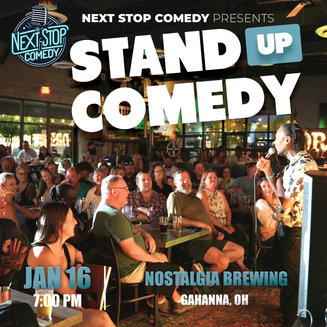 🎤 Get ready to LAUGH your pint off! 🎤
Comedy Night is BACK at Nostalgia Brewing on Wednesday, Jan 16 @ 7PM, and it&rsquo;s going to be a nonstop ride of high-energy stand-up from a fresh lineup of comedians. Whether you're planning a fun night with