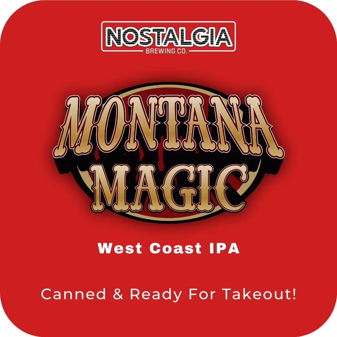 🏈 The West Coast knows greatness and so do we.

Montana Magic is back and canned for takeout!

Our West Coast IPA (6.3% ABV) brings a bold hop presence with earthy, woody, and fruity notes that hit just right. Sorry Brady&hellip; the best played out