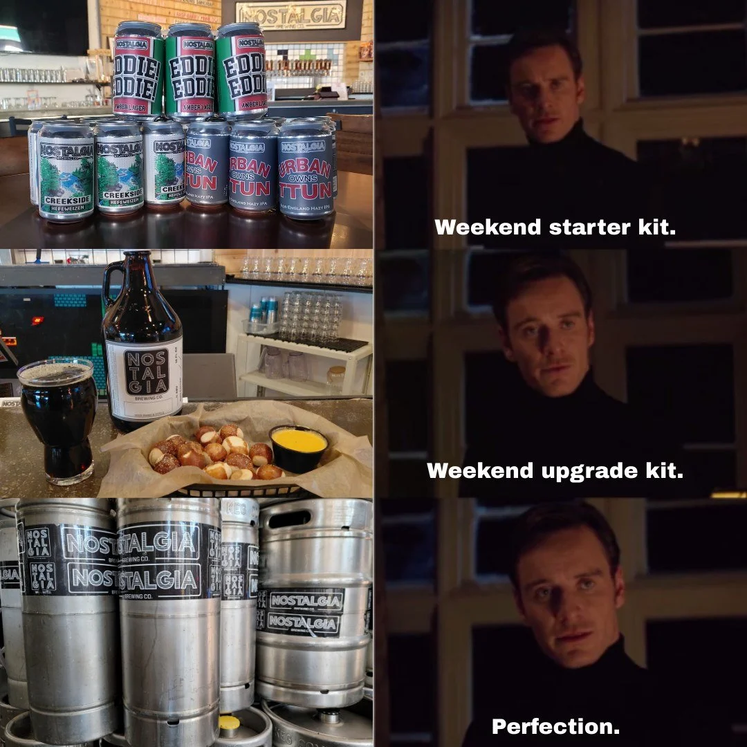 Weekend starter kit ➡️ weekend upgrade ➡️ perfection. 😌🍻

If you&rsquo;re stocking the fridge with cans, grabbing a growler for the weekend, or going full-send with a keg for the crew&hellip; we love the commitment.

Stop by and let the bar team he