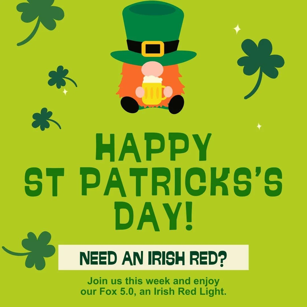 Happy St. Patrick&rsquo;s Day from Nostalgia Brewing. 🍀🍺

Celebrate all week and roll into the weekend with Fox 5.0 our Irish Red Light at 4.2% ABV. With great taste and a foxy red color, it is the perfect pint for a little festive nostalgia and qu