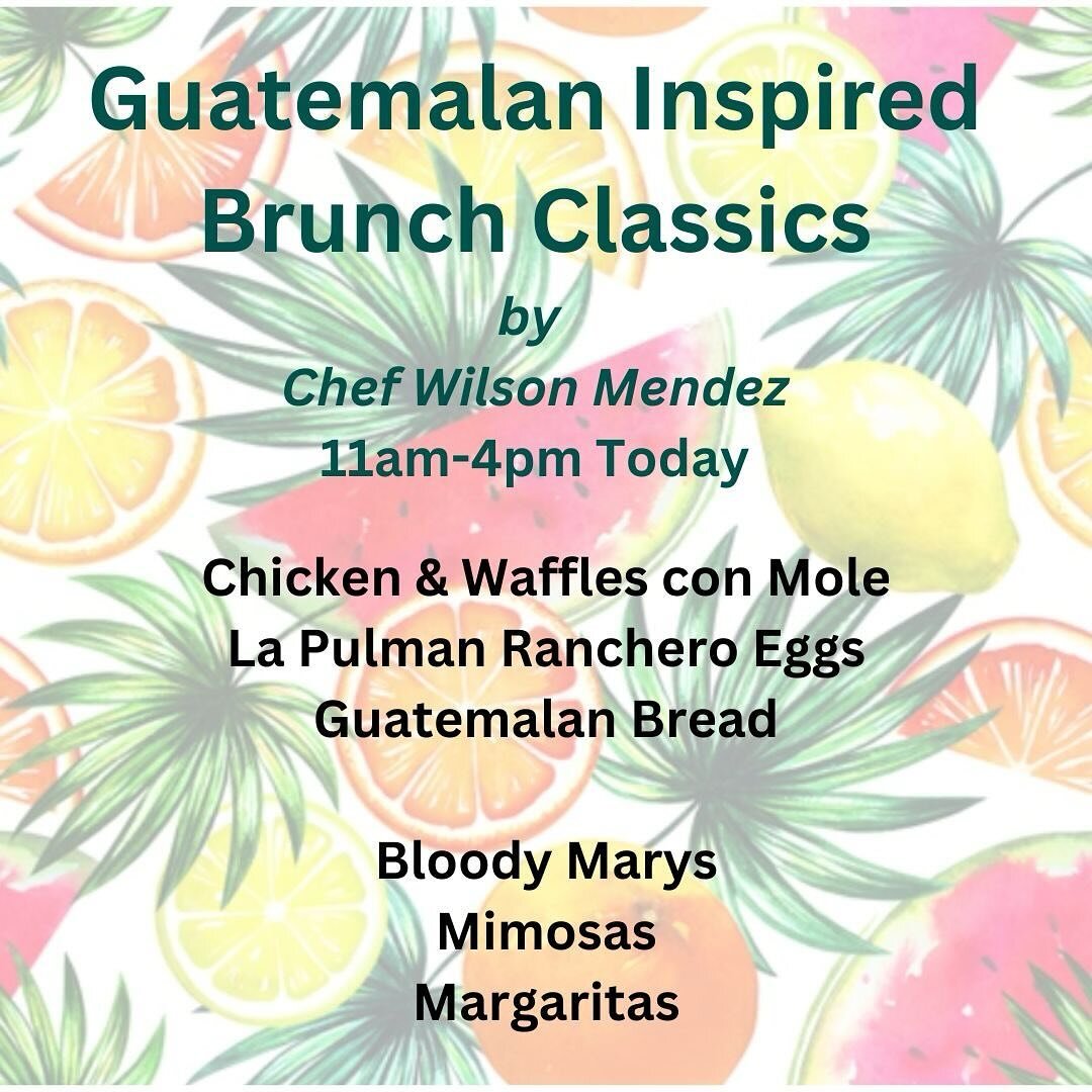 Join us for Brunch today!! We have an all new brunch menu and fresh craft cocktails! 

#sundaybrunch #guatemalanfood #craftcocktails #stpatricksday #oaklandmarathon #visitoakland #oldoakland #westoakland #downtownoakland