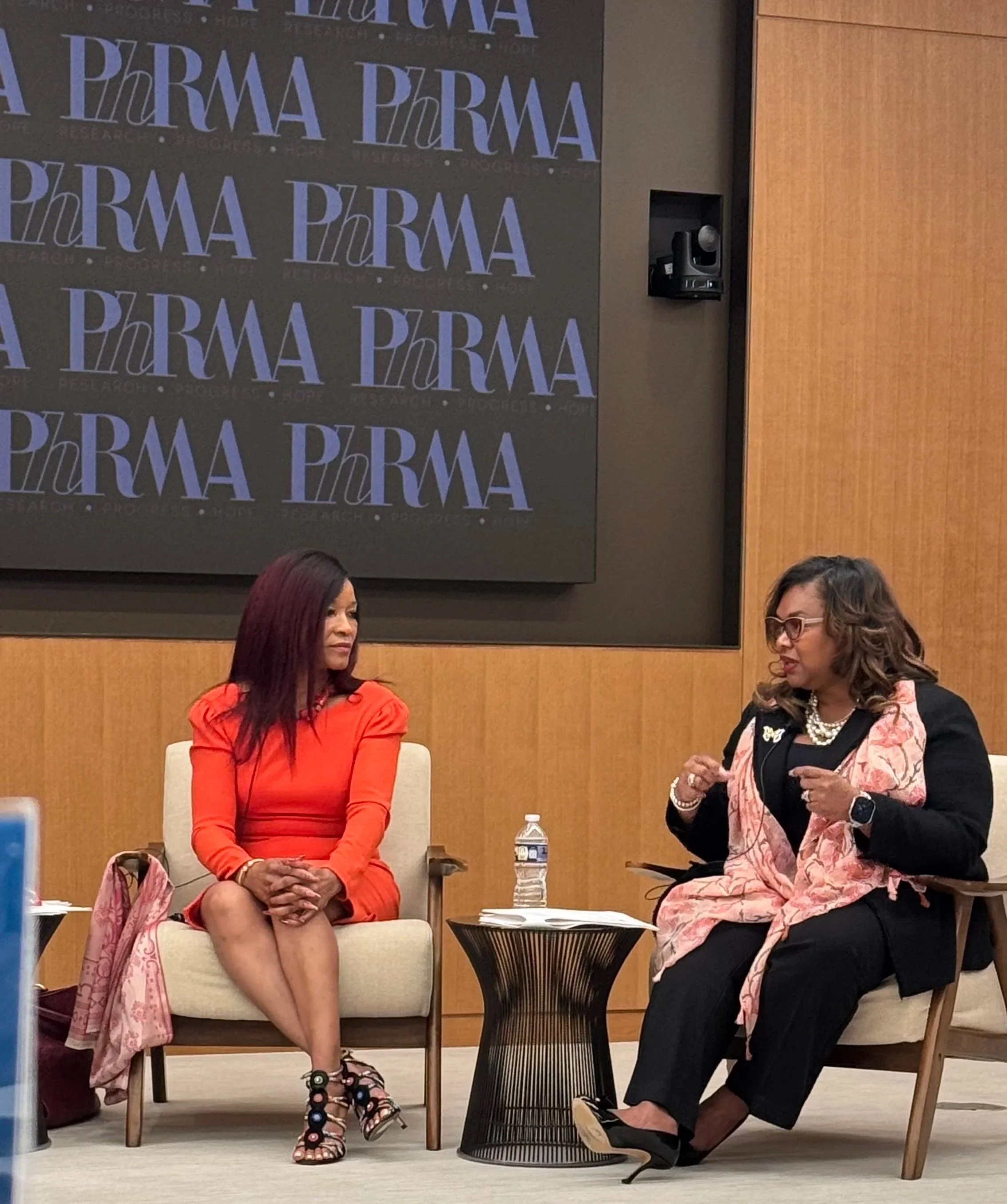 Rev. Kimberly Williams at a panel on Clinical Research & Community Trust at the PhRMA Headquarters