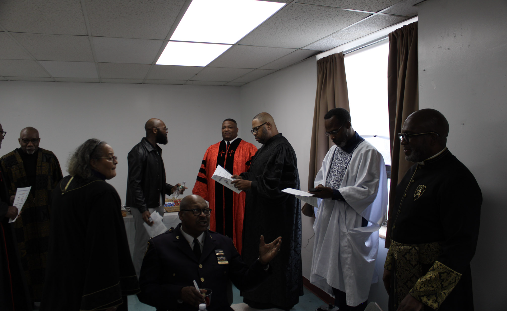  CHL New York Clergy robing and having fellowship before the event 