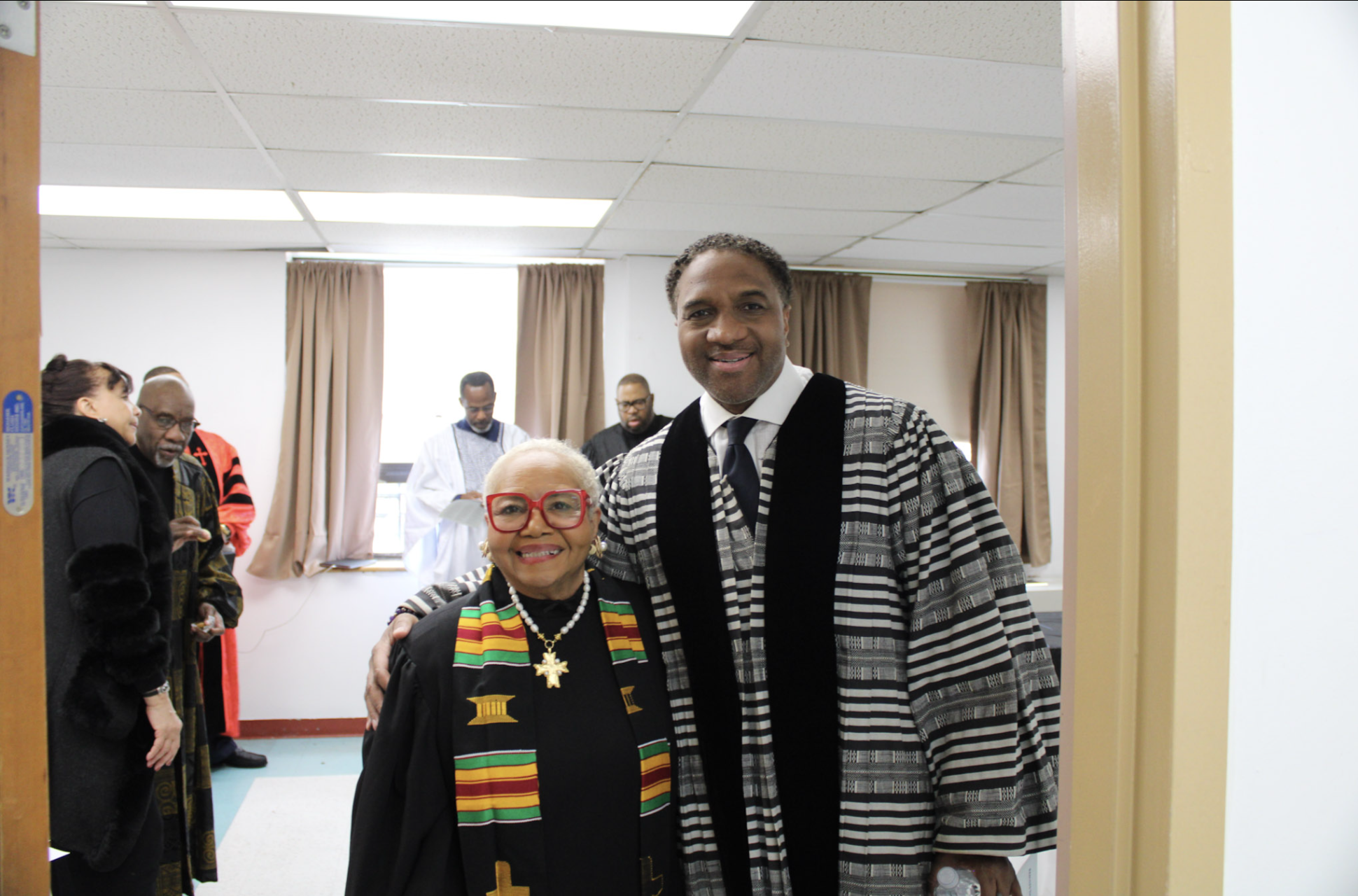  CHL Founder  Debra Fraser-Howze  with CHL New York Clergy Leader  Rev. Lawrence Aker III  before the event 