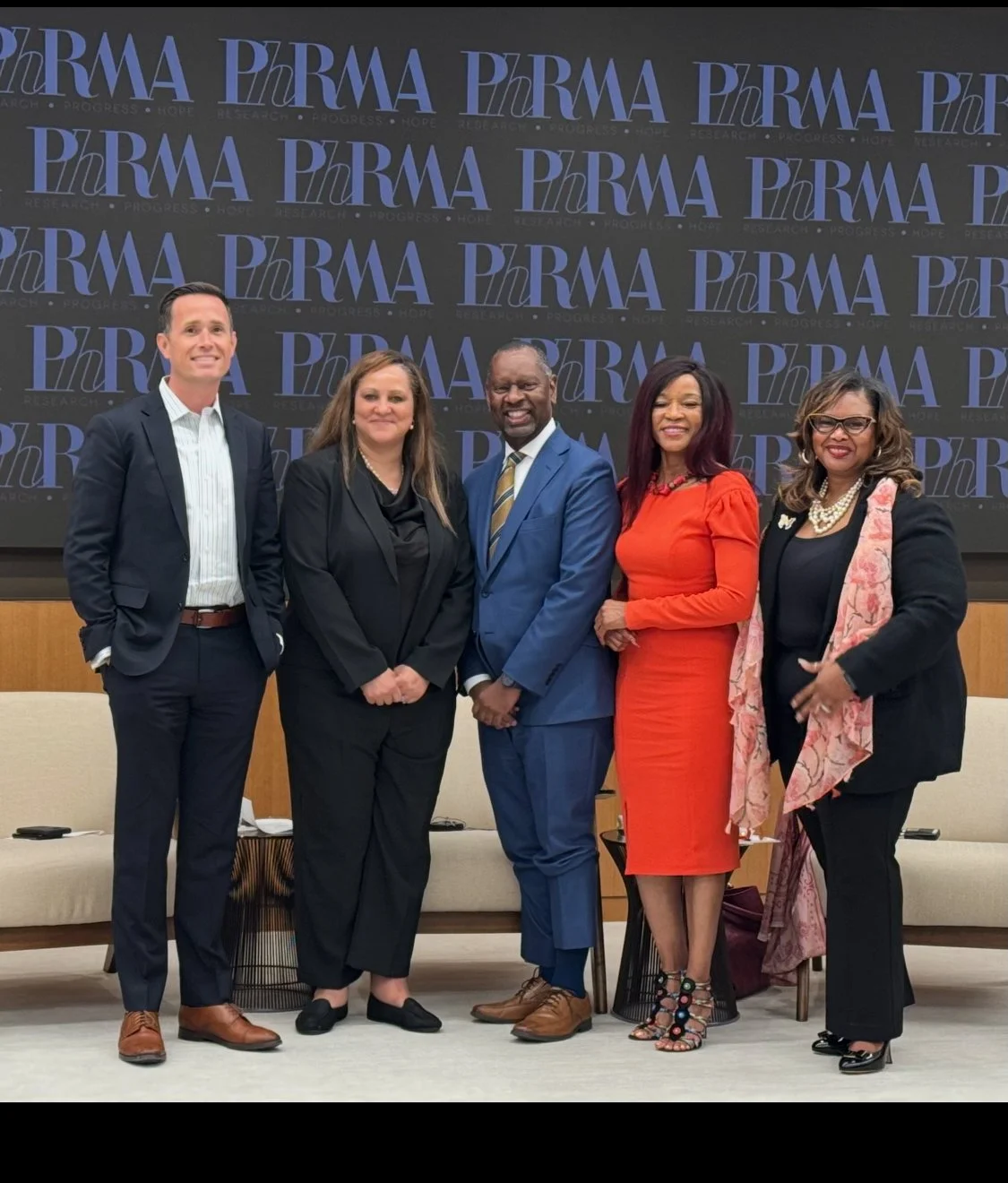 Rev. Kimberly Williams at a panel on Clinical Research & Community Trust at the PhRMA Headquarters