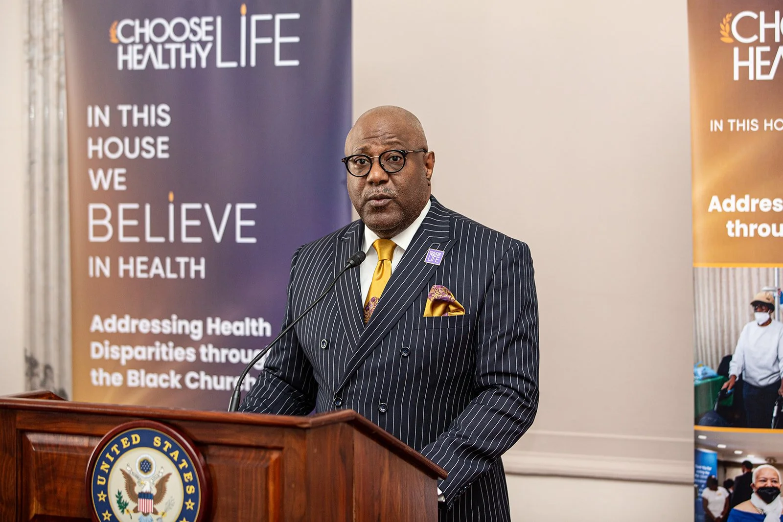 CHL Washington, D.C. Clergy Leader Rev. Kendrick Curry welcomes the crowd to his home city