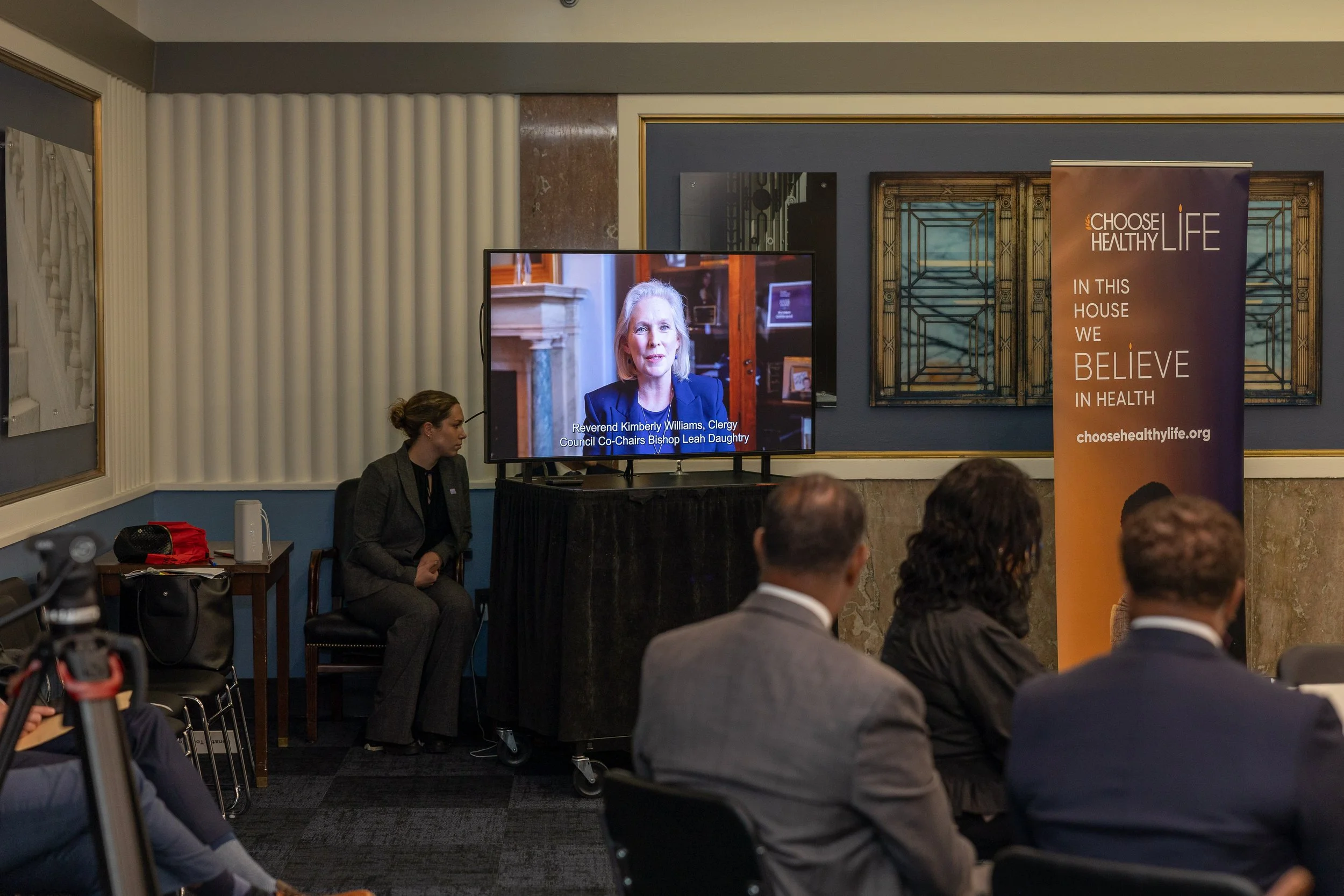 Sen. Kirsten Gillibrand provides virtual remarks after introducing the Health Access Innovation Act to the Senate