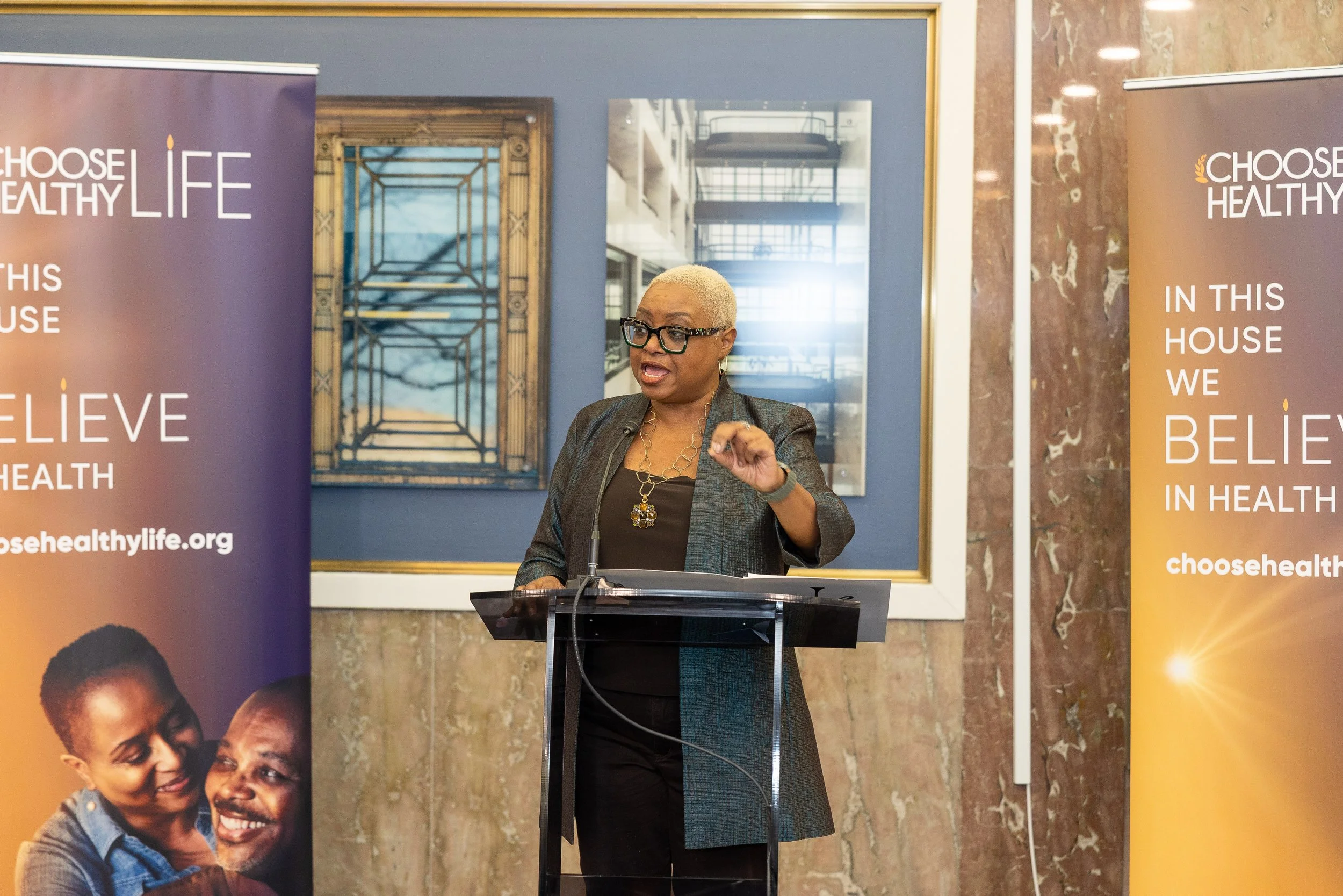 CHL Clergy Council Co-Chair Bishop Leah Daughtry delivers remarks