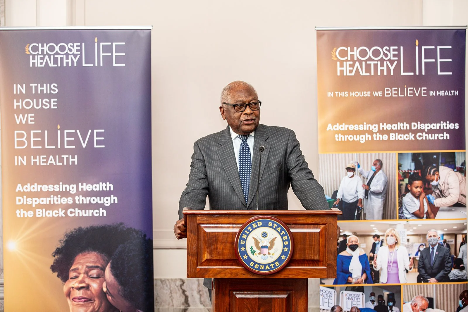 Rep. Jim Clyburn addresses the audience
