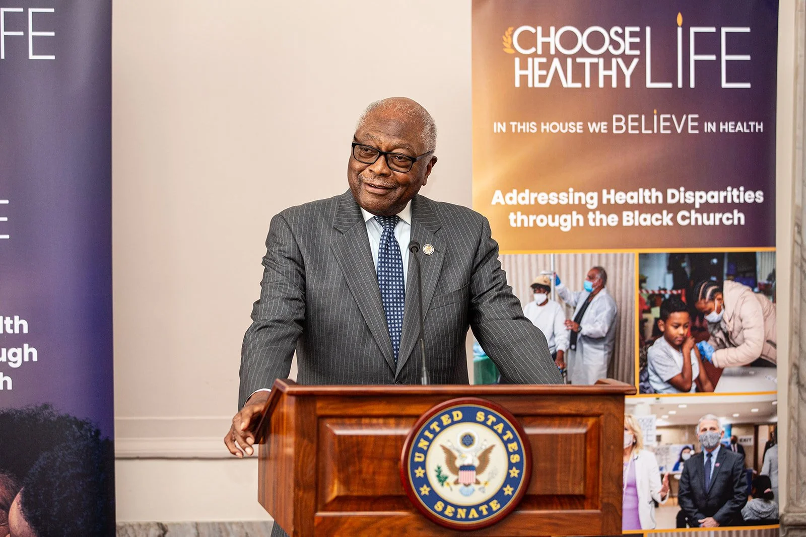 Rep. Jim Clyburn addresses the audience