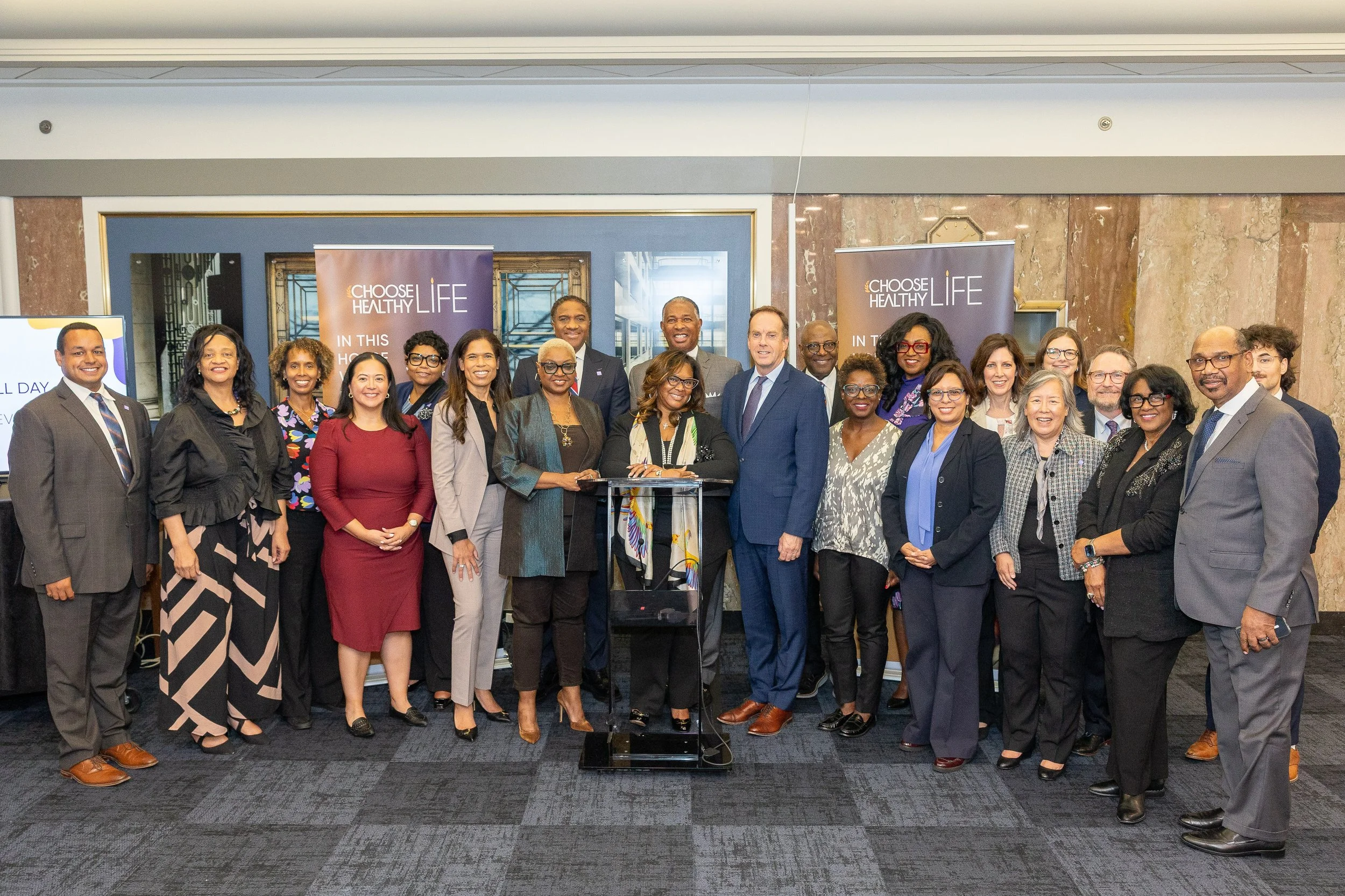 Group picture with CHL leadership, clergy & partners