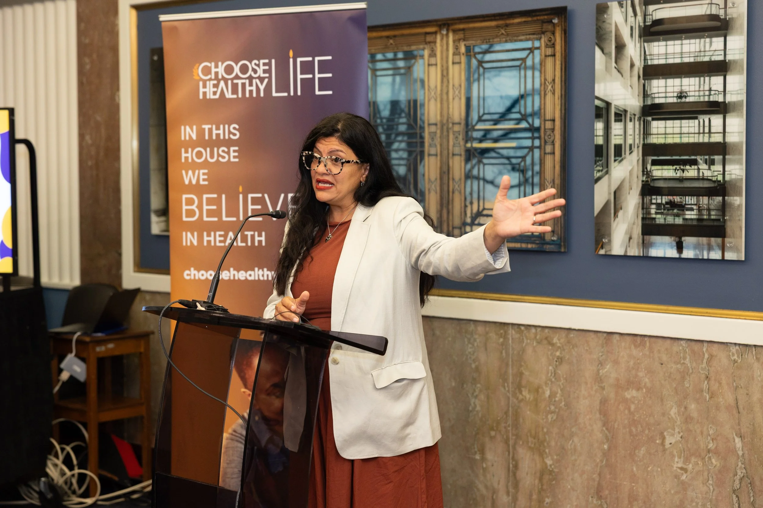 Rep. Rashida Tlaib (MI) delivers opening remarks