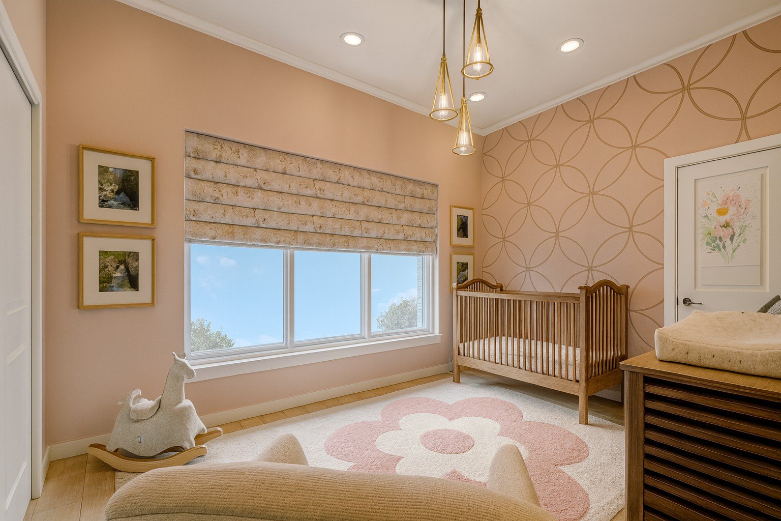 baby girl's nursery floral
