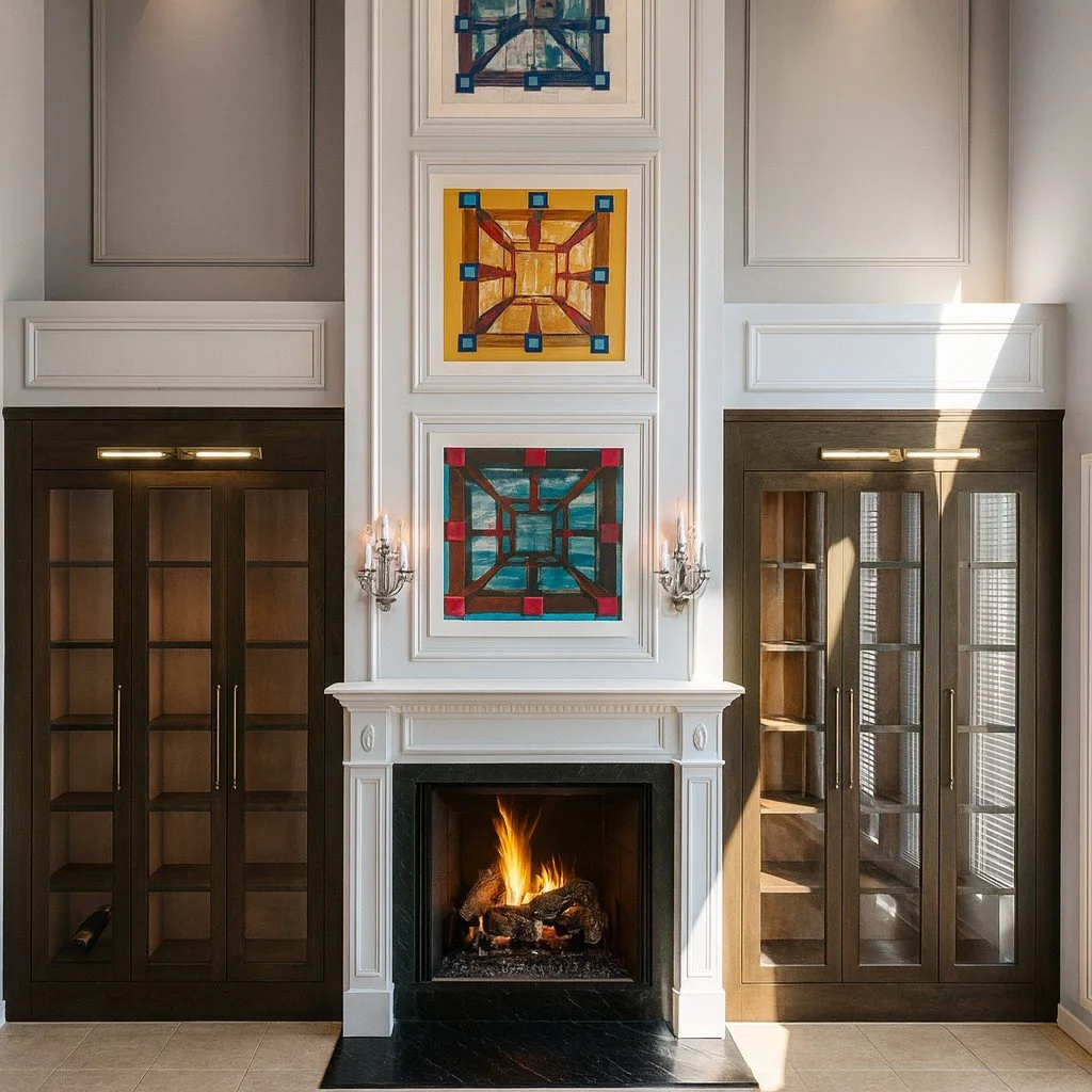 Modern living room built-in