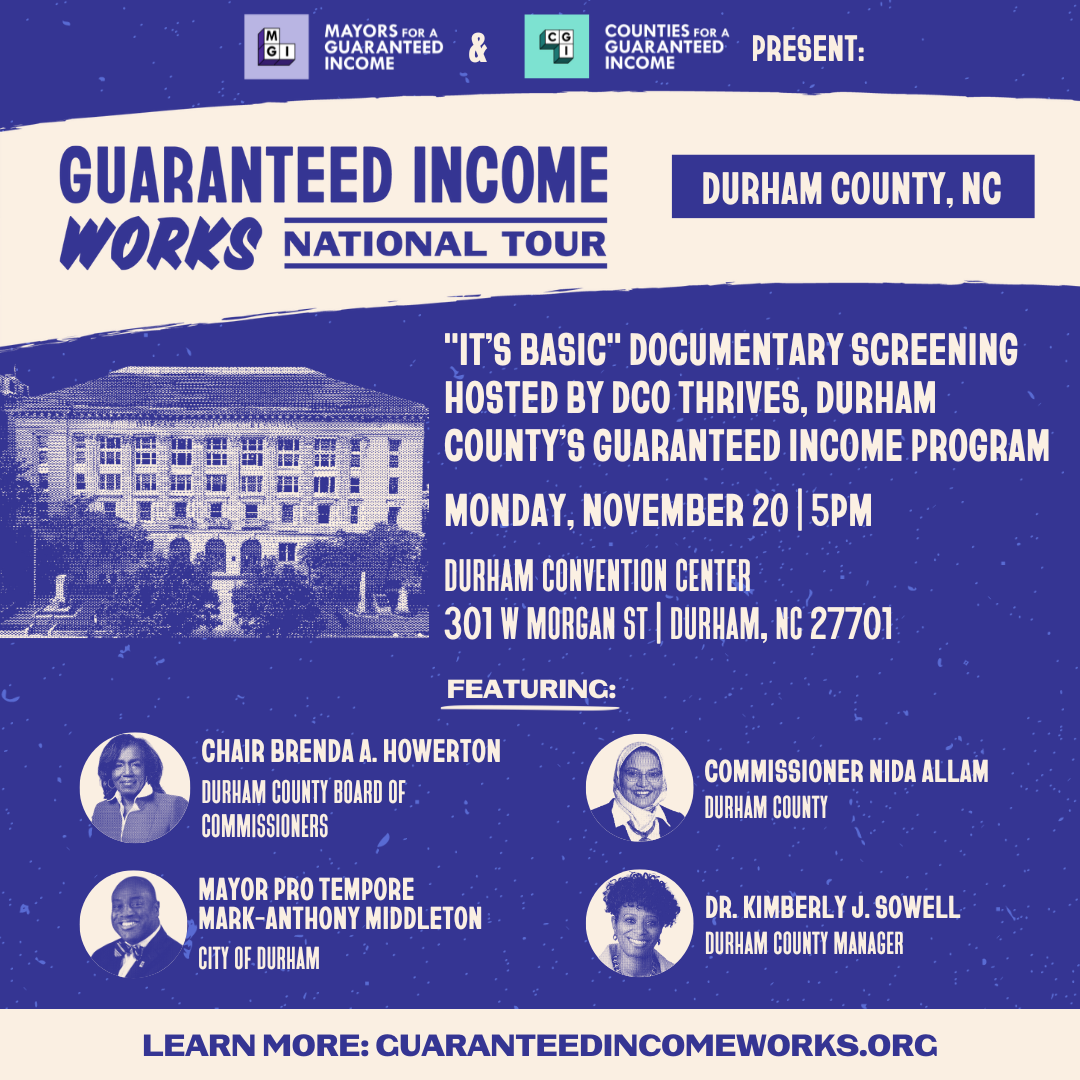 Guaranteed Income Works: &nbsp;DURHAM,NC