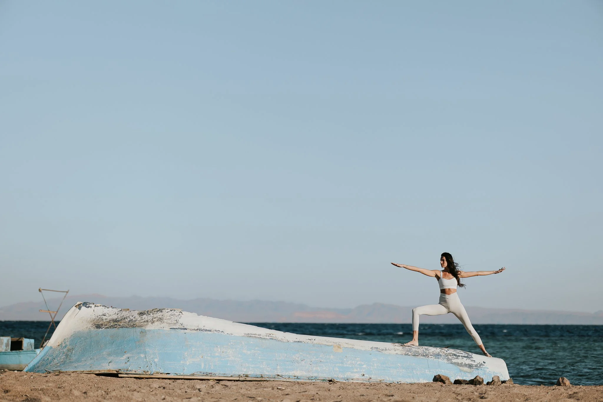 Sunset yoga session with Angelina Stolz Yoga at Lagoona beach - Dahab - South Sinai X Eslam Piko Studios Photography