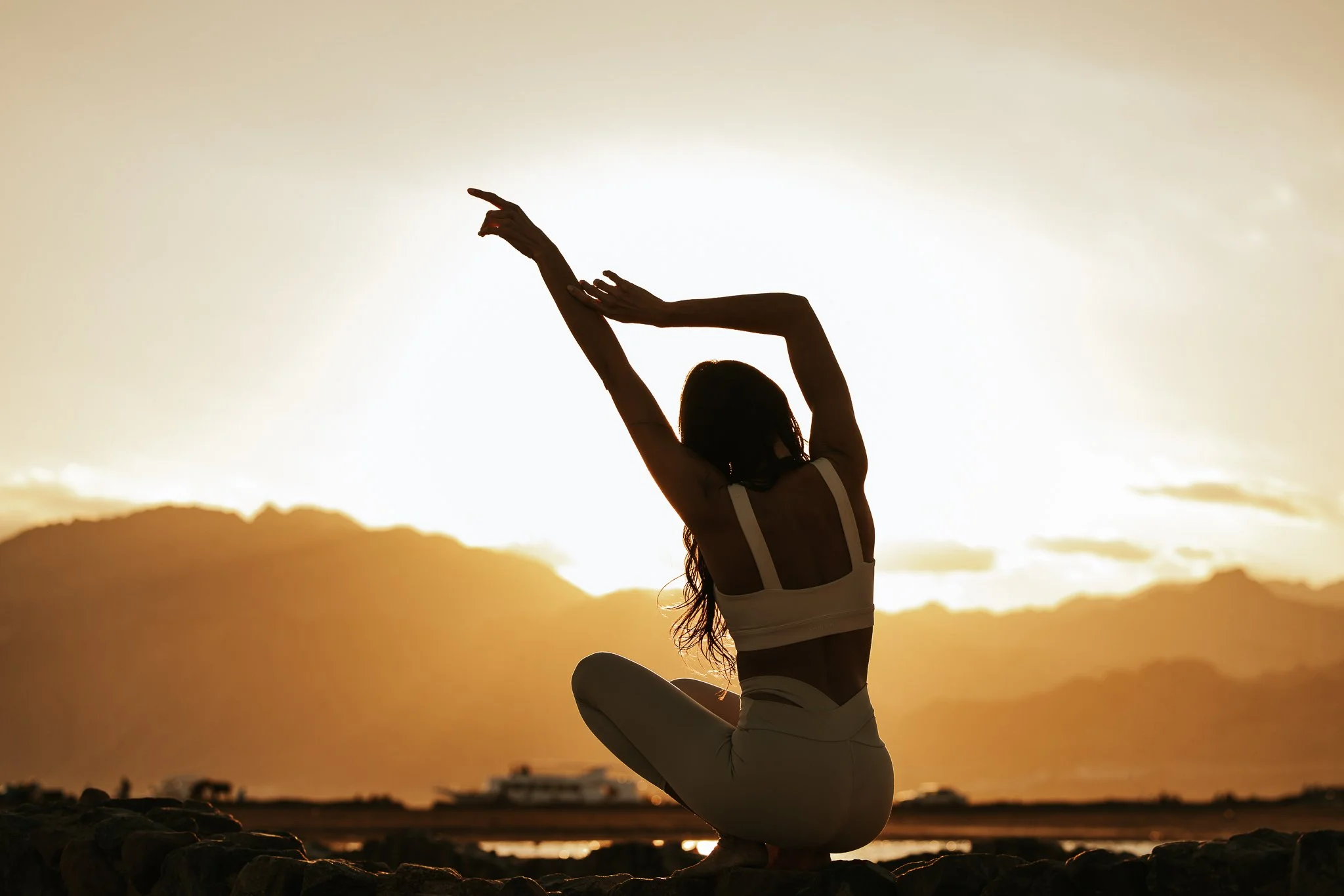 Sunset yoga session with Angelina Stolz Yoga at Lagoona beach - Dahab - South Sinai X Eslam Piko Studios Photography