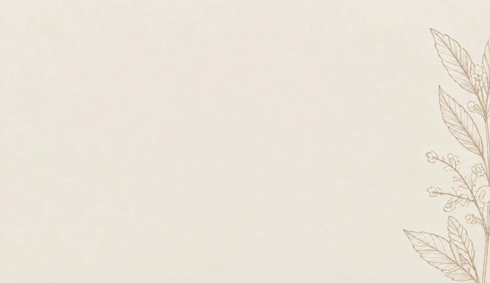 fond beige clair avec des dessins floraux en bas à droite