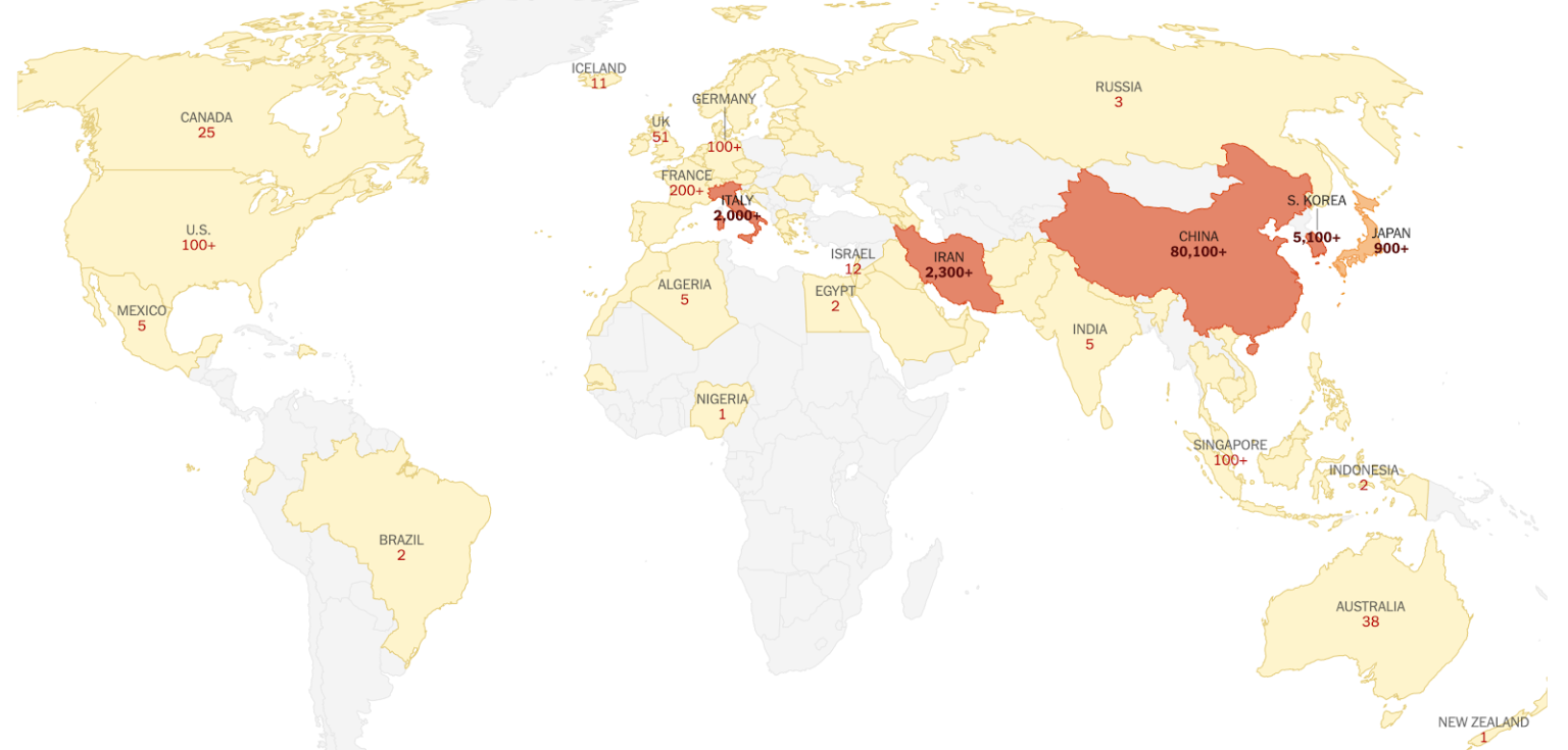 Coronavirus Epidemic Continues to Sweep the Globe