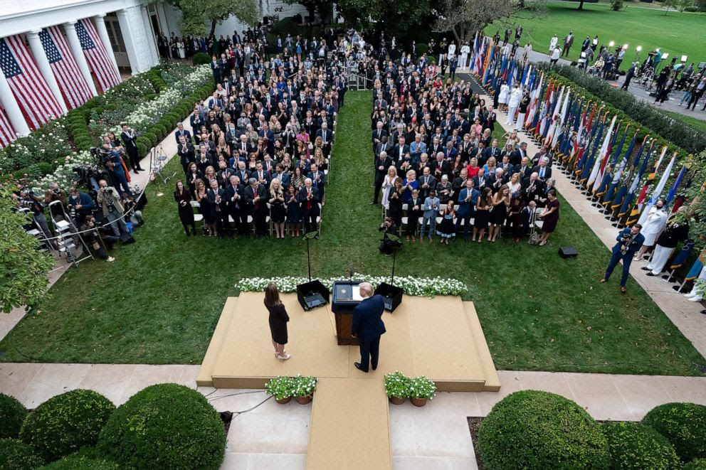 President Garvey Attends Rose Garden Event