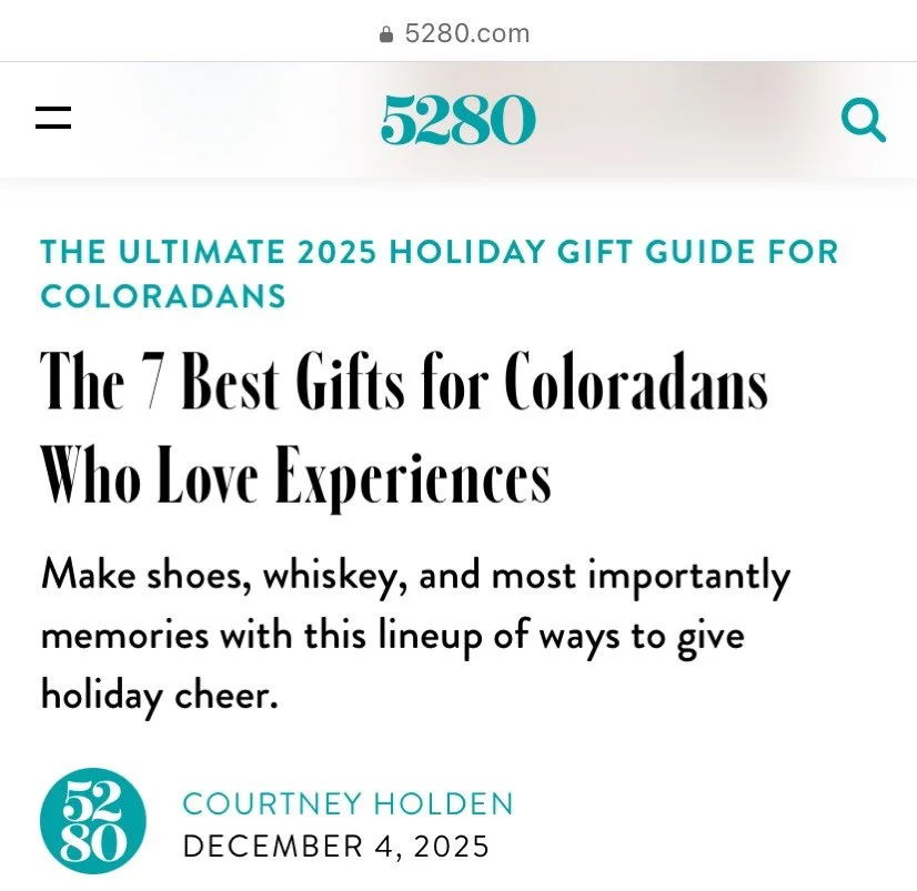We were featured in #5280magazine. Best gifts for people who love adventure!! #learntomakeshoes